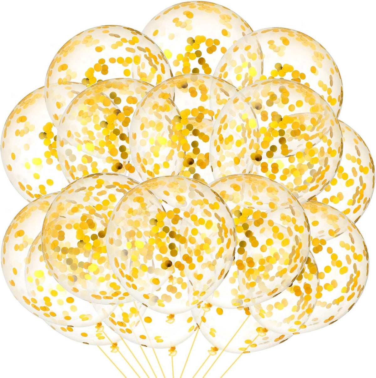 10 Pieces 18 Inch Glitter Confetti Balloons Paper Dots Confetti Shiny Latex Large Balloons for