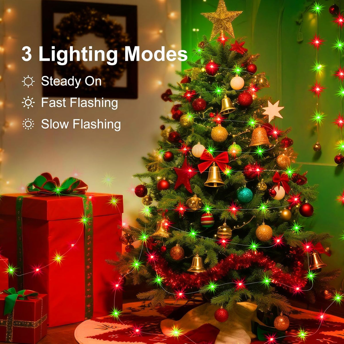 ZGWJ 12 Pack Christmas Fairy Lights Battery Operated, 7ft 20LED Mini Fairy String Lights Silver