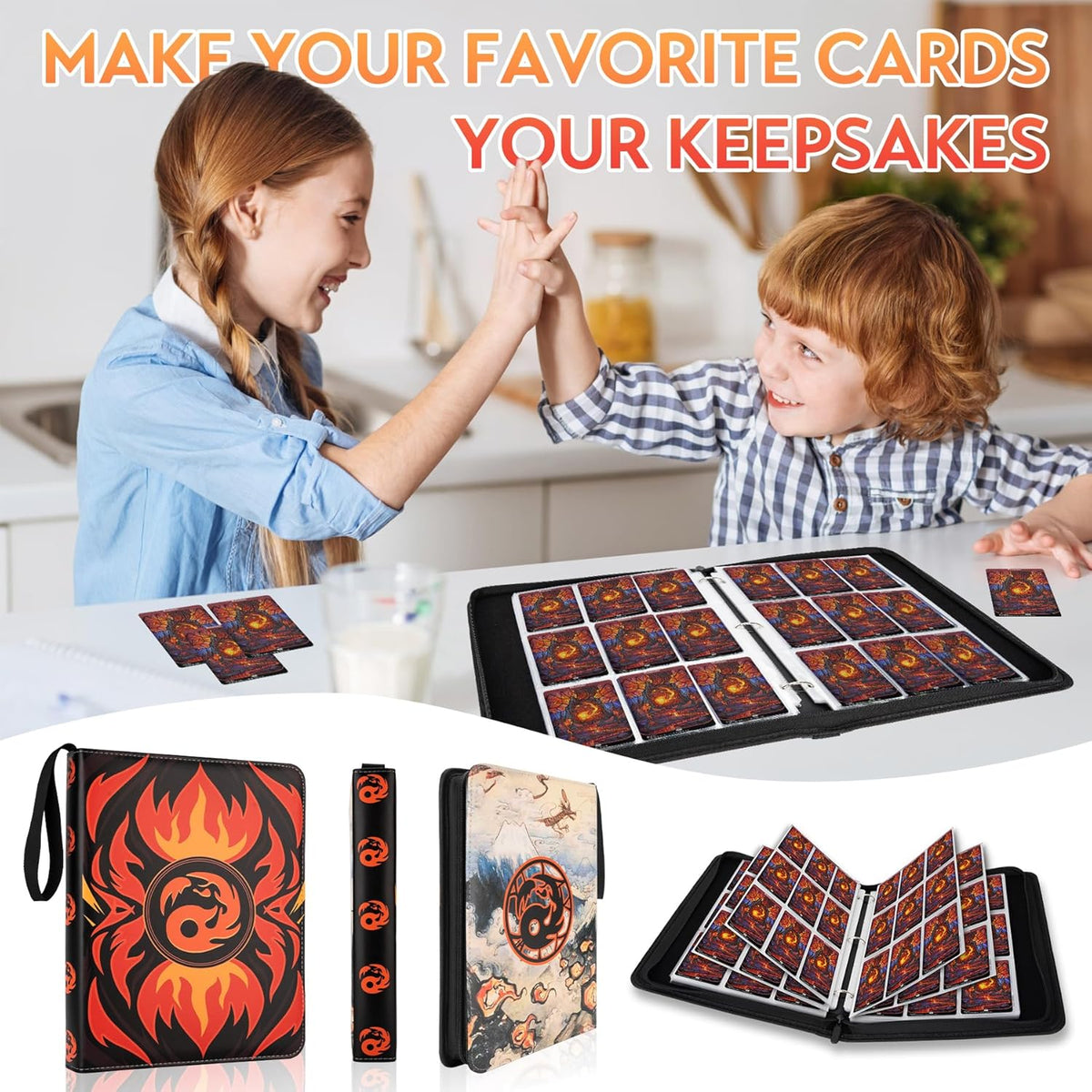 9 Pocket Card Binder for MTG/YGO/PTCG/Game Cards, Holds 900 Cards,Premium Card Collector Book for