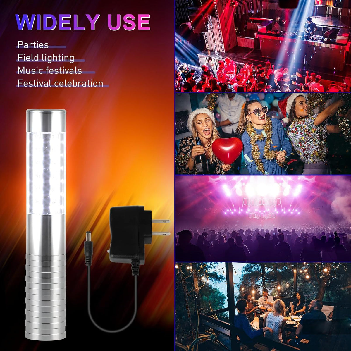 WILON Bottle Service Lights Rechargeable Bottle Service Sparklers Reusable Handheld Girl Lights LED