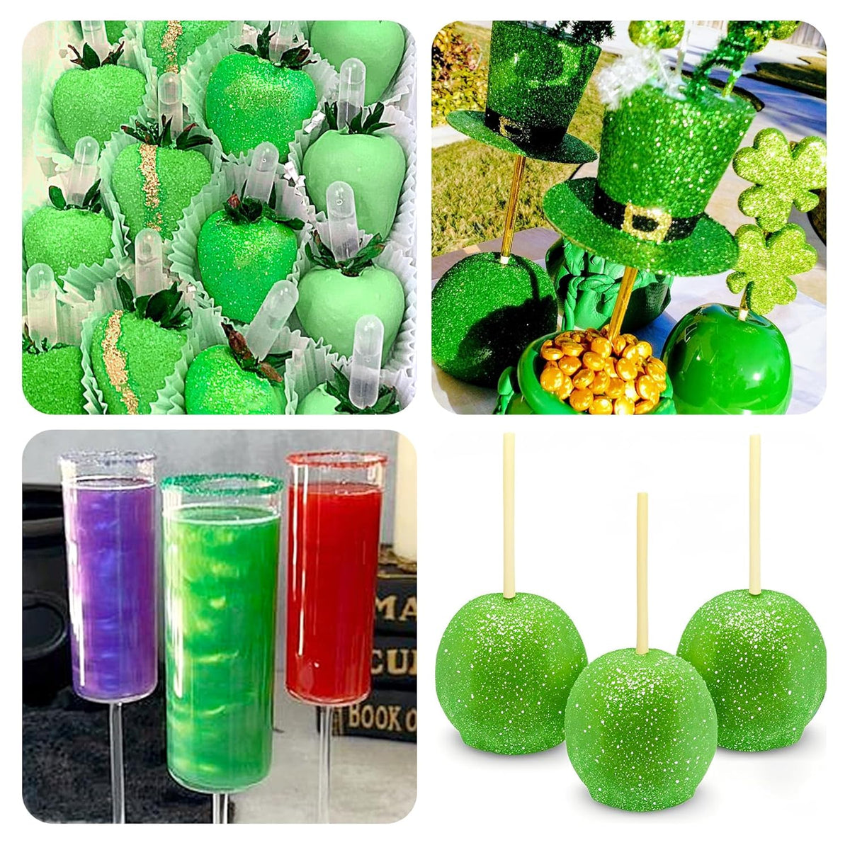 Green Edible Glitter Spray - 10g Edible Green Glitter for Cakes Food Grade Drink Glitter for