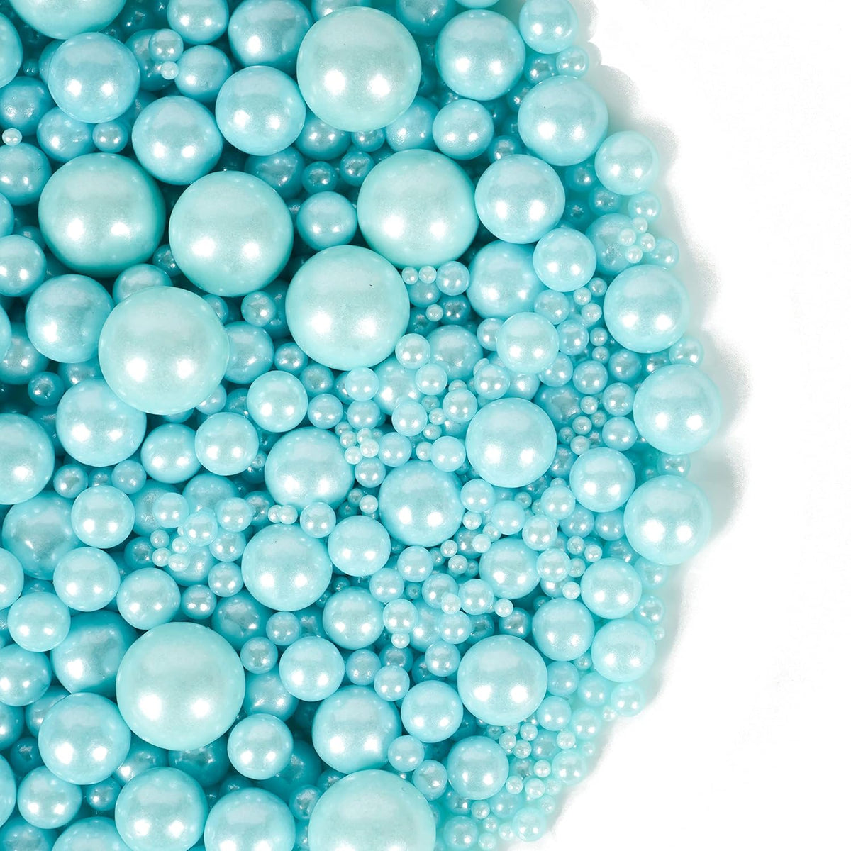 Kasvan Blue Pearl Sugar Sprinkles - Edible Candy Pearls 130g/4.58 Oz, Mix Size, Baking Cake