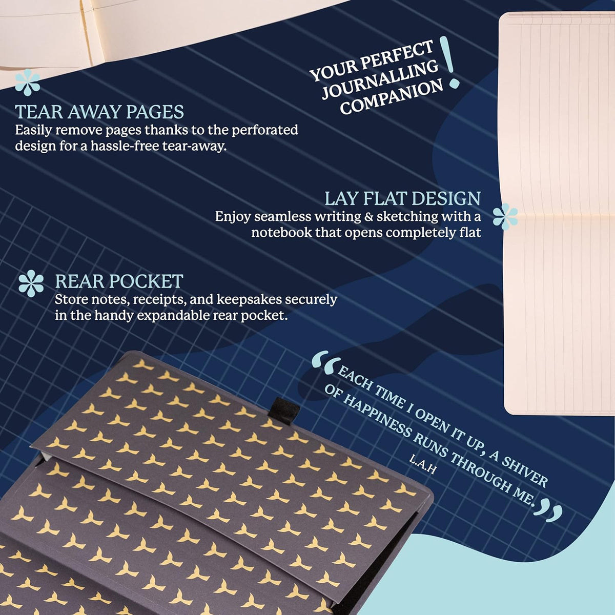 Dingbats A5 Wildlife Dotted Notebook Journal - Premium Vegan Leather Softcover Executive Journal