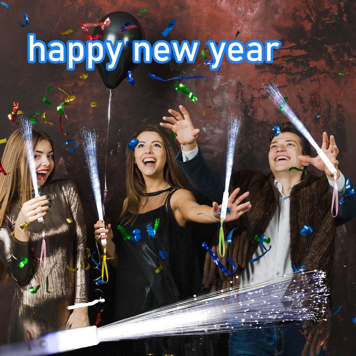 25 Pcs White Fiber Optic Wands,3 Models Wedding Sparklers,Glow Sticks Light up Sticks Led Light