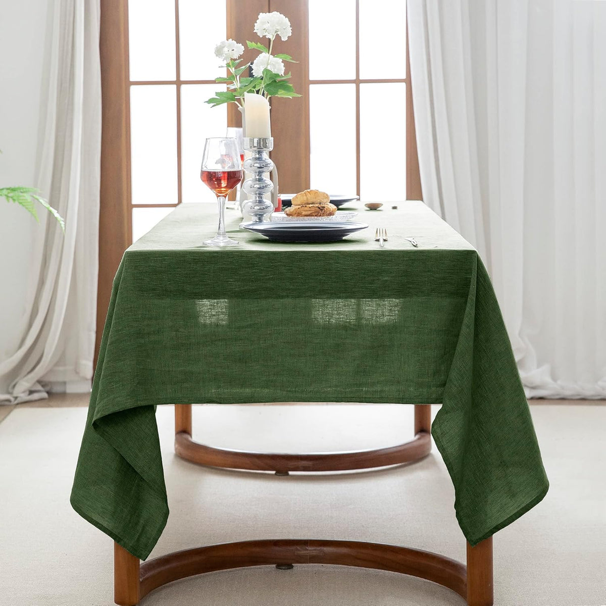 EVERLY 100% Pure Linen Rectangle Tablecloths 60x108Inches for Dining,Buffet