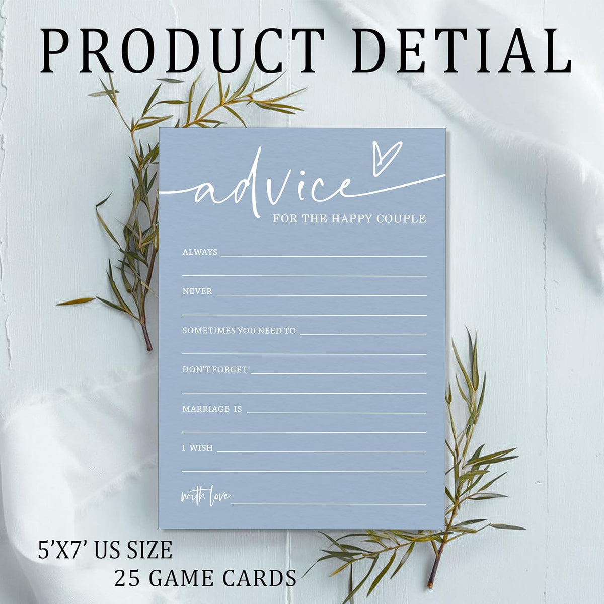 Wedding Advice Cards - Bdvice and Wishes for the Newlyweds Mr and Mrs Bride & Groom Perfect for
