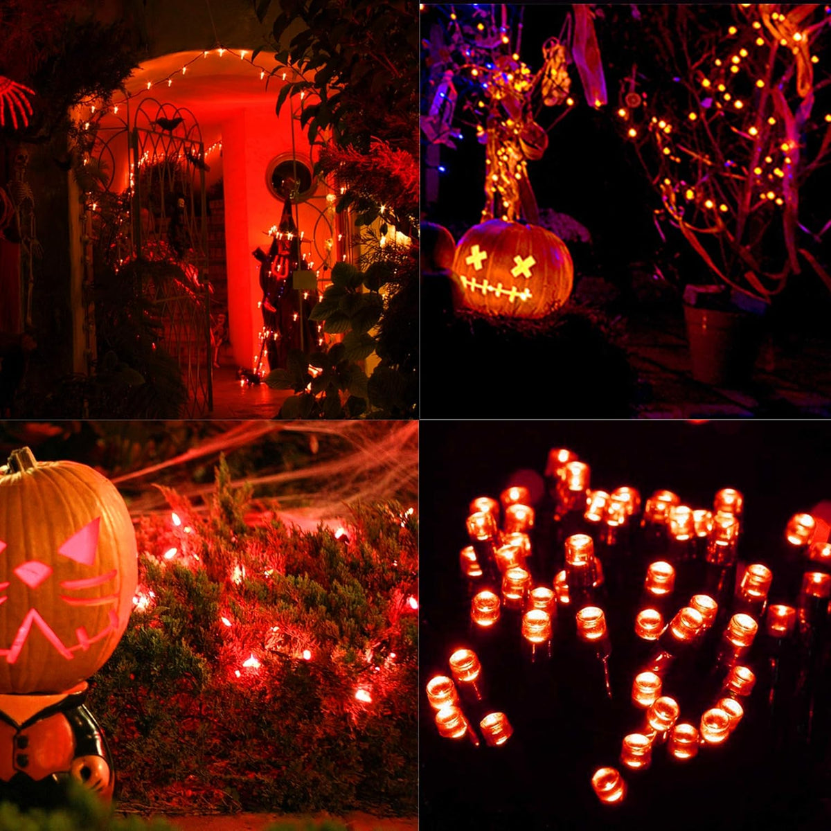 300 LED Halloween Lights, 98.5FT Halloween String Lights with 8 Lighting Modes, Waterproof &