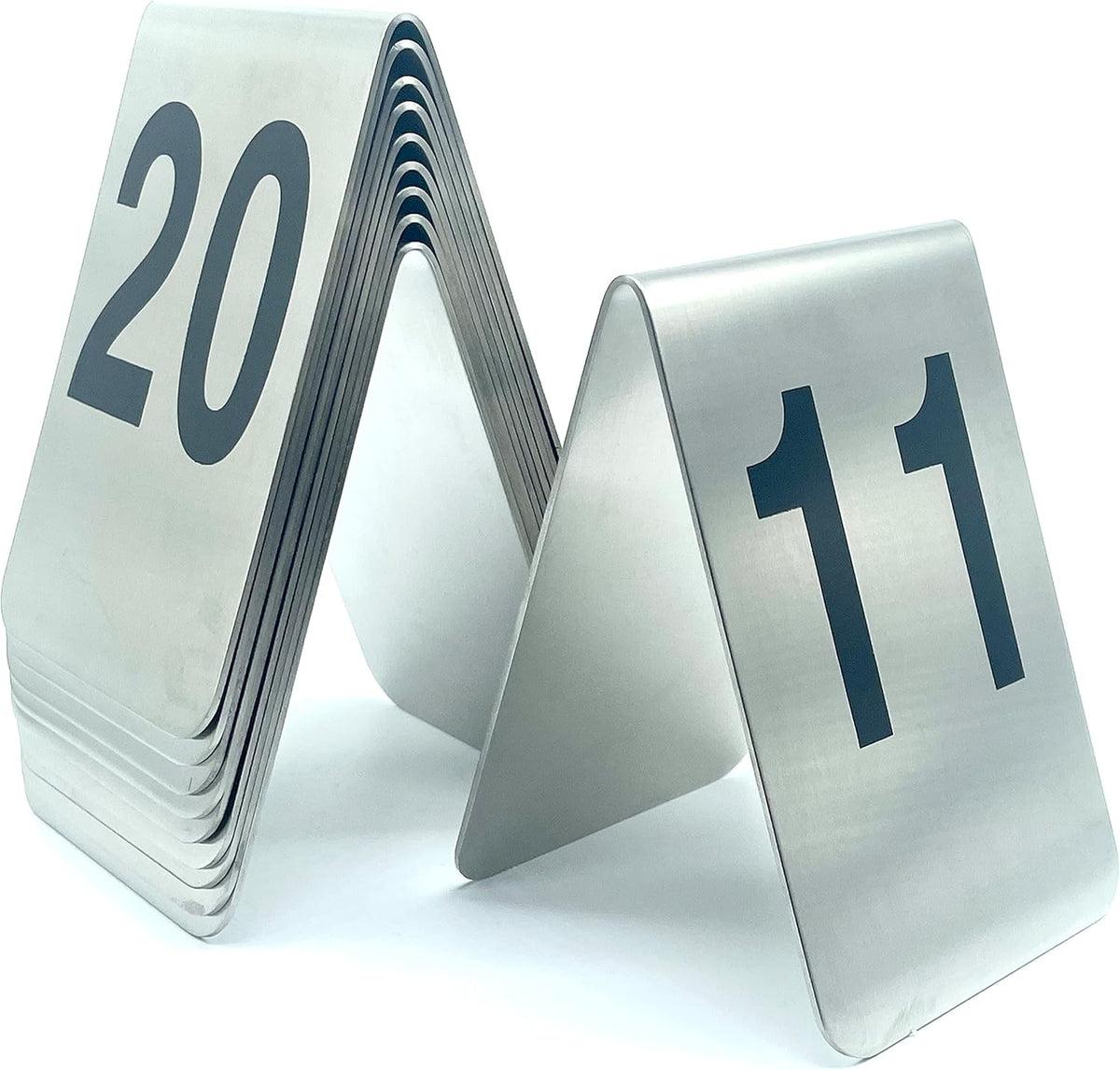 Metal Place Cards Stackable Tent Style Table Numbers,Place Card Holders for TRPG Wedding Party