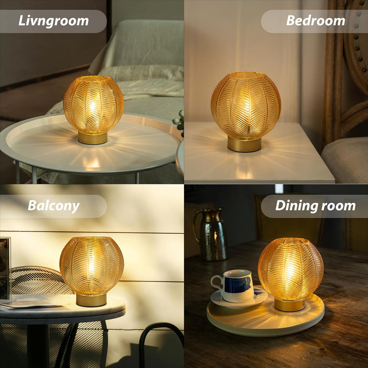 Battery Operated Lamp with Timer, Table Lamp Small Cordless Lamp Battery Powered, Decorative Table