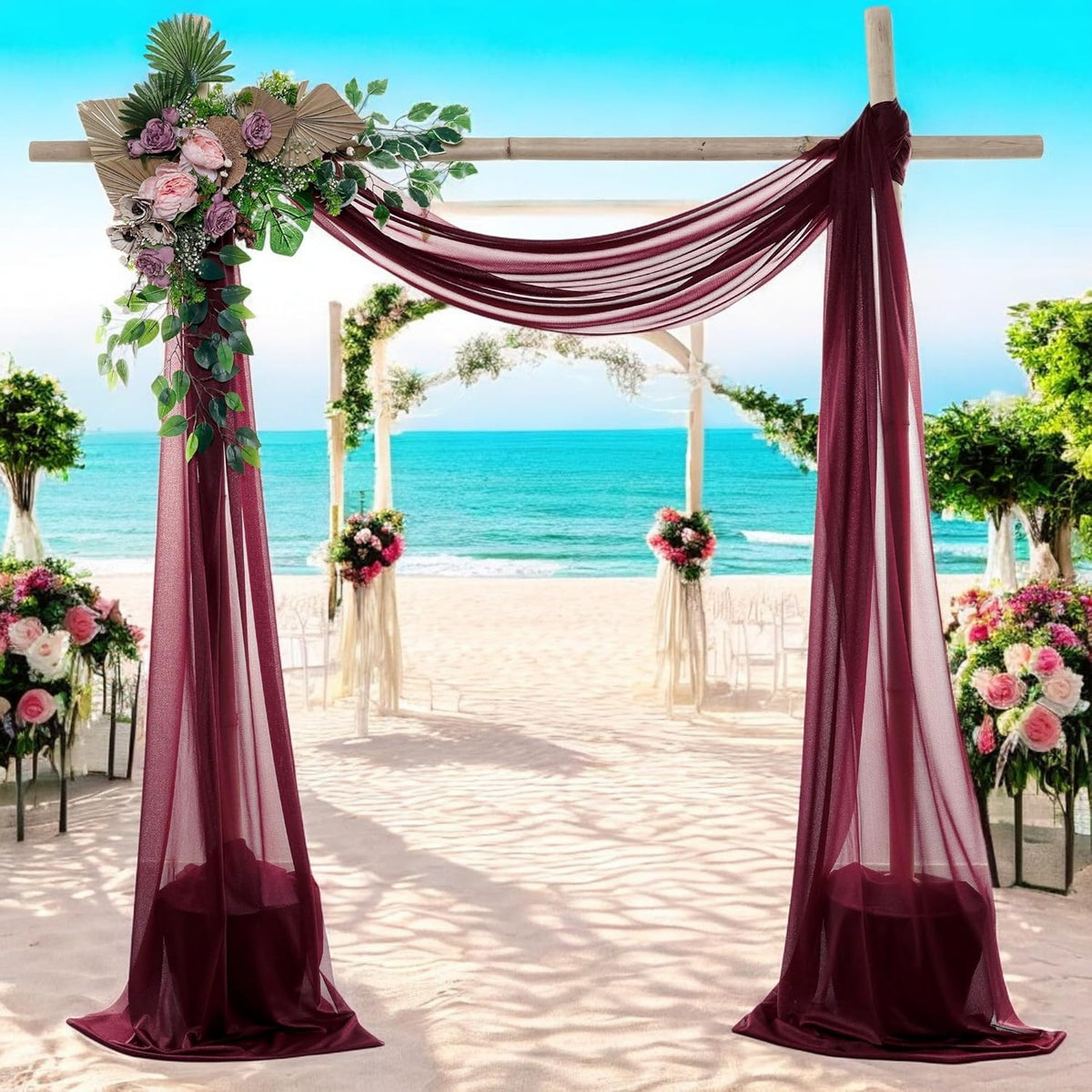 MDS Halloween Chiffon Draping Fabric - 2 Panel, 30" Wide x 50ft Long - Sheer Spooky Arbor & Canopy