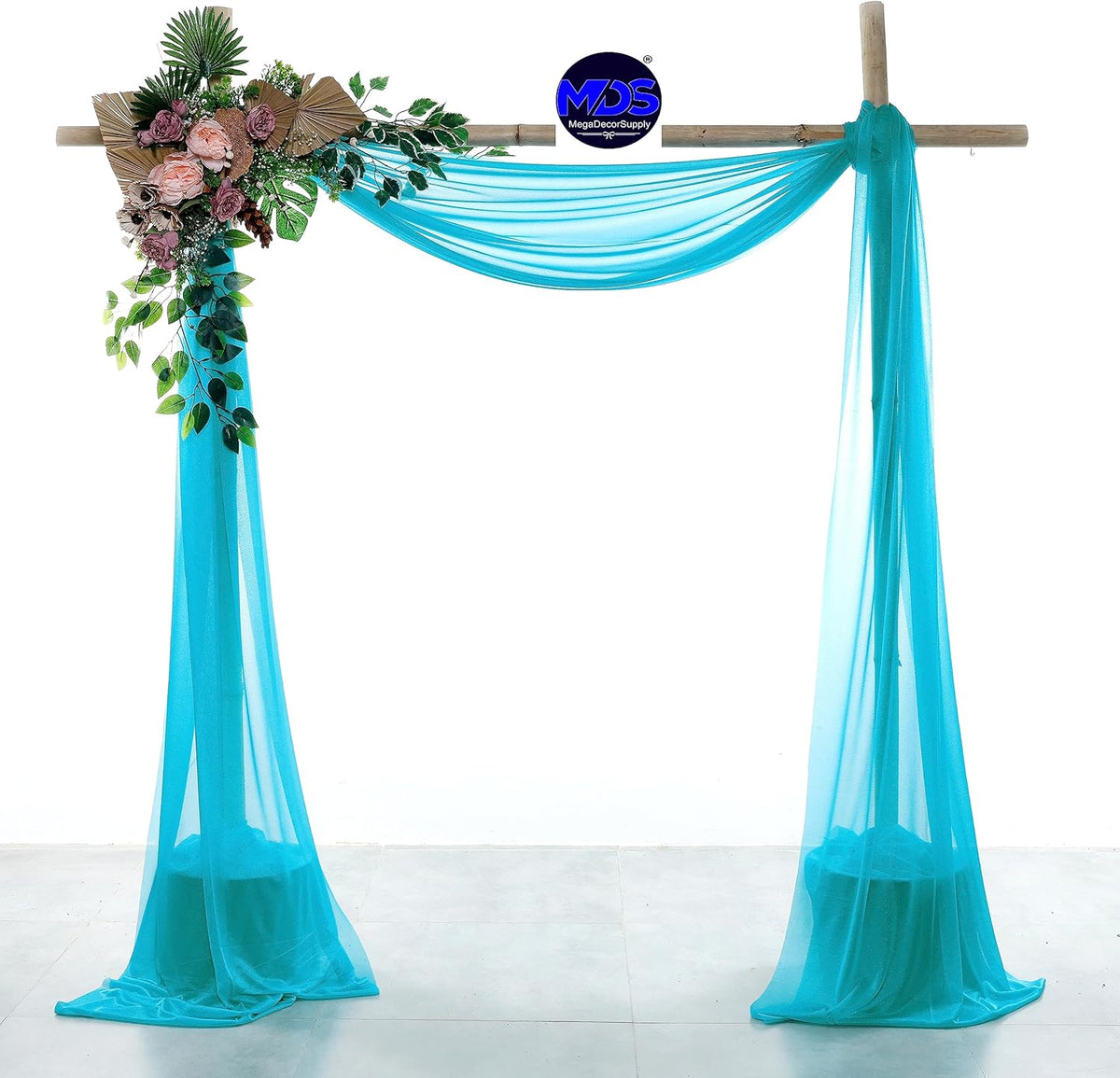 MDS Halloween Chiffon Draping Fabric - 2 Panel, 30" Wide x 75ft Long - Sheer Spooky Arbor & Canopy