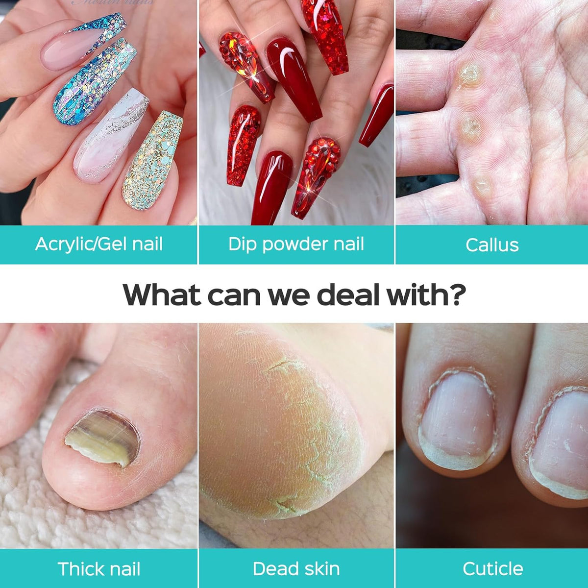 COSLUS Cordless Electric Nail Drill File: Nail Drill Machine with Stepless Speed Knob for Acrylic