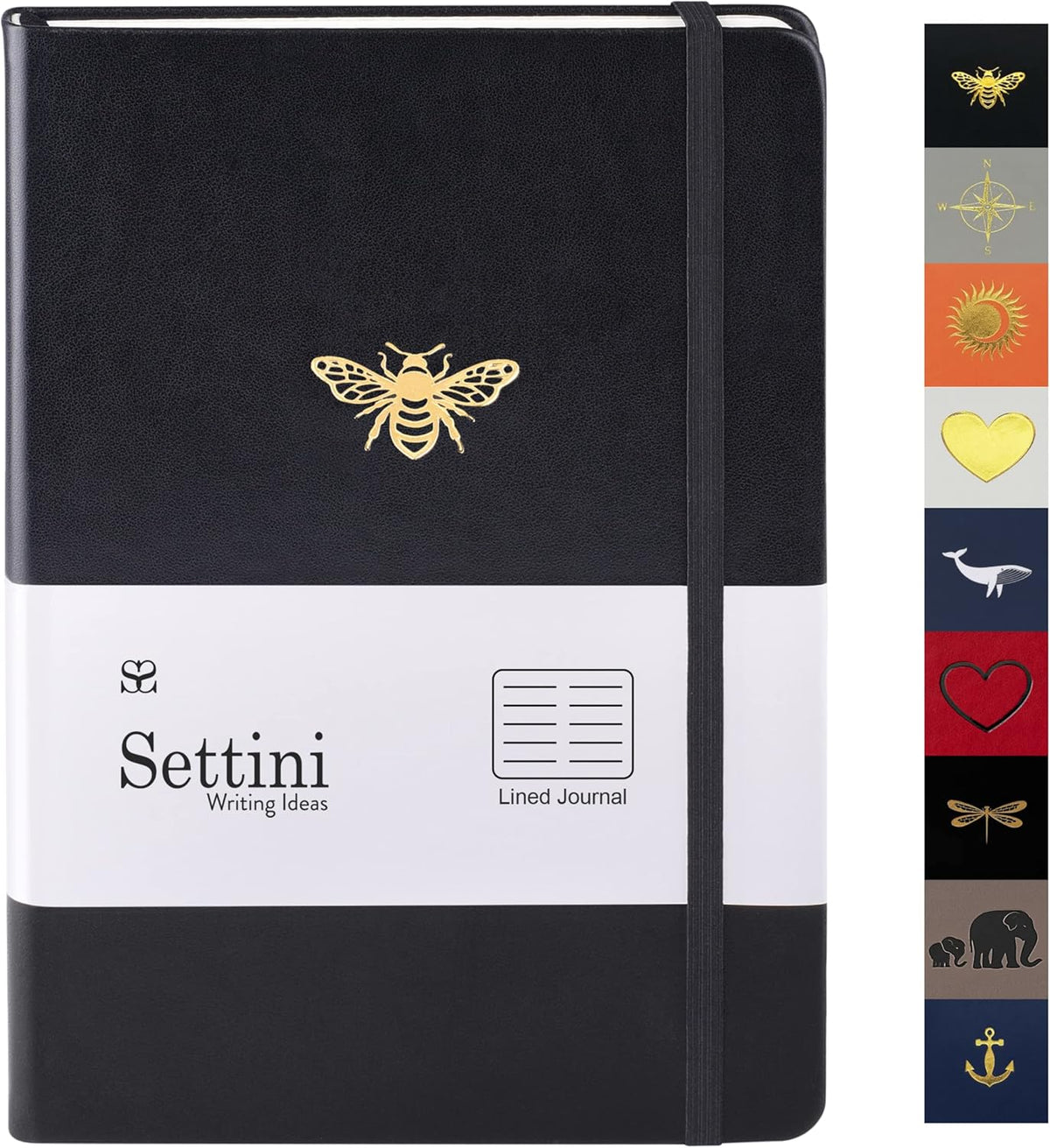 SETTINI Lined Journal, Ideal for Journaling - A5 Vegan Leather Notebook, 192 Archival-Quality