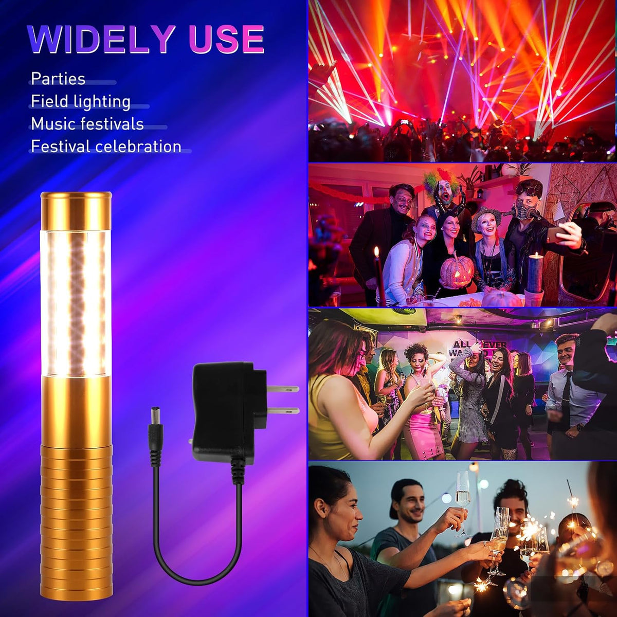 WILON Bottle Service Lights Rechargeable Bottle Service Sparklers Reusable Handheld Girl Lights LED