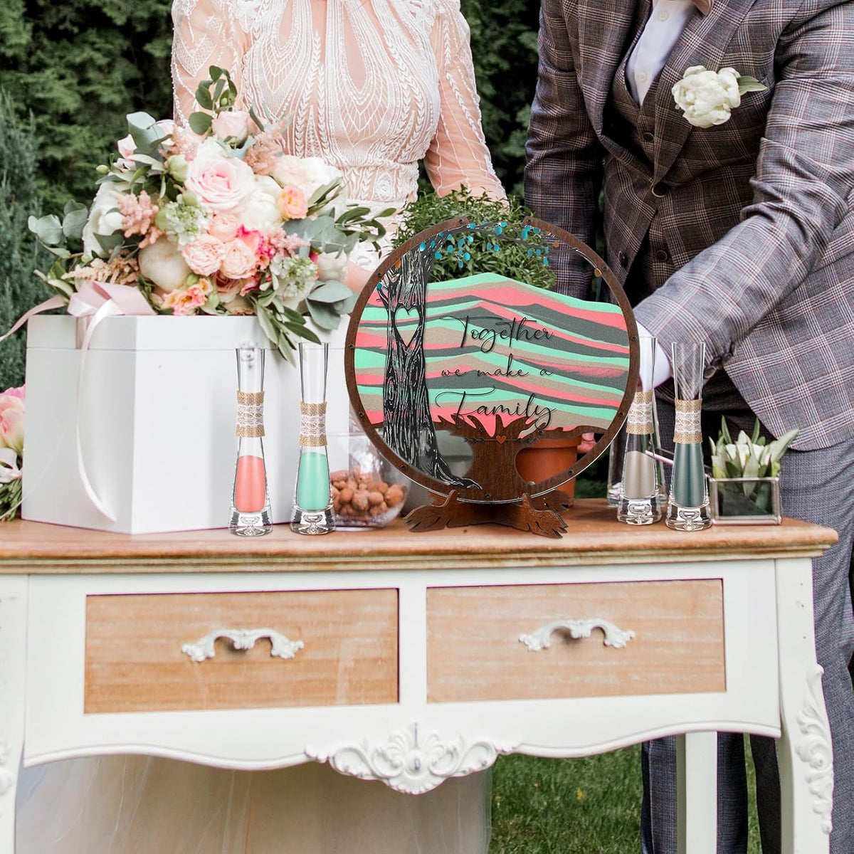 Anglechic Wedding Unity Sand Blended Family Sand Ceremony Kit Set Rustic Wedding Unity Ceremony