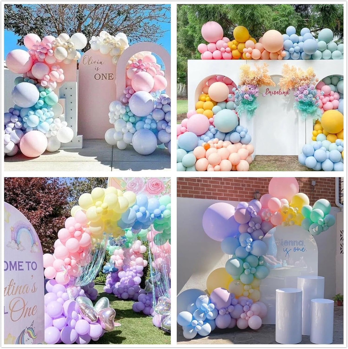 412pcs Pastel Balloon Garland Arch Kit 18 12 10 5 Inch Different Sizes Macaron Assorted Colors