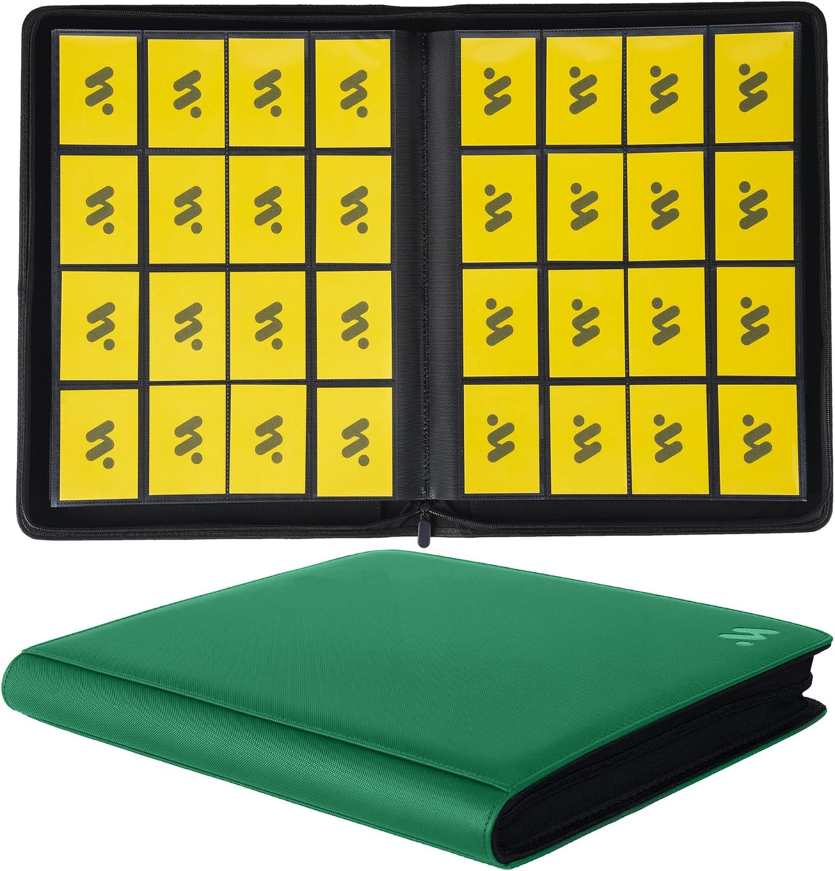 Premium 1000+ Pockets Card Binder,16 Pockets Trading Card Binder Ringless Side Loading Trading Card