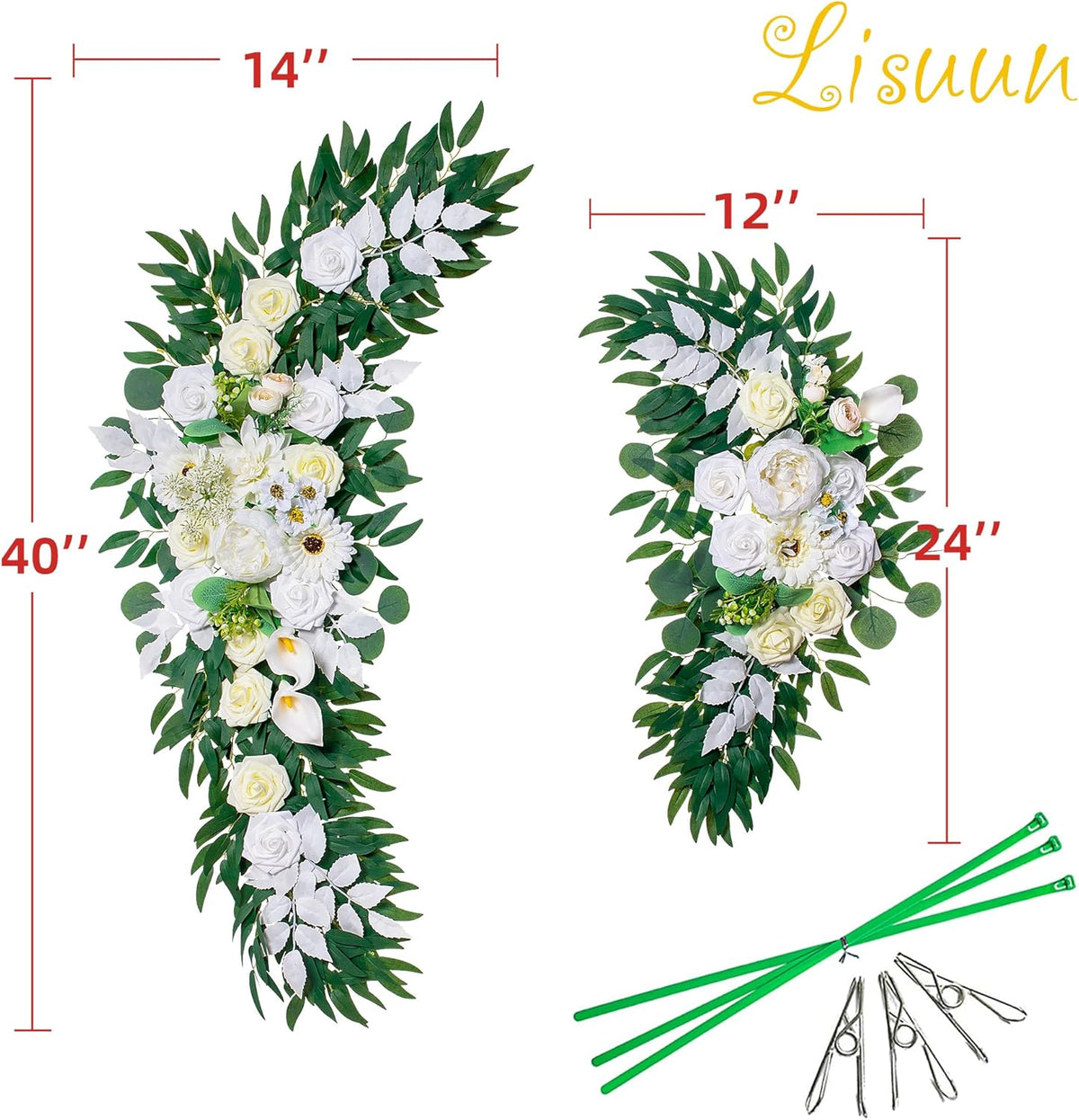 Wedding Arch Flowers, Artificial Flowers for Decoration, Large Flower Swag for Boho Styles Wedding