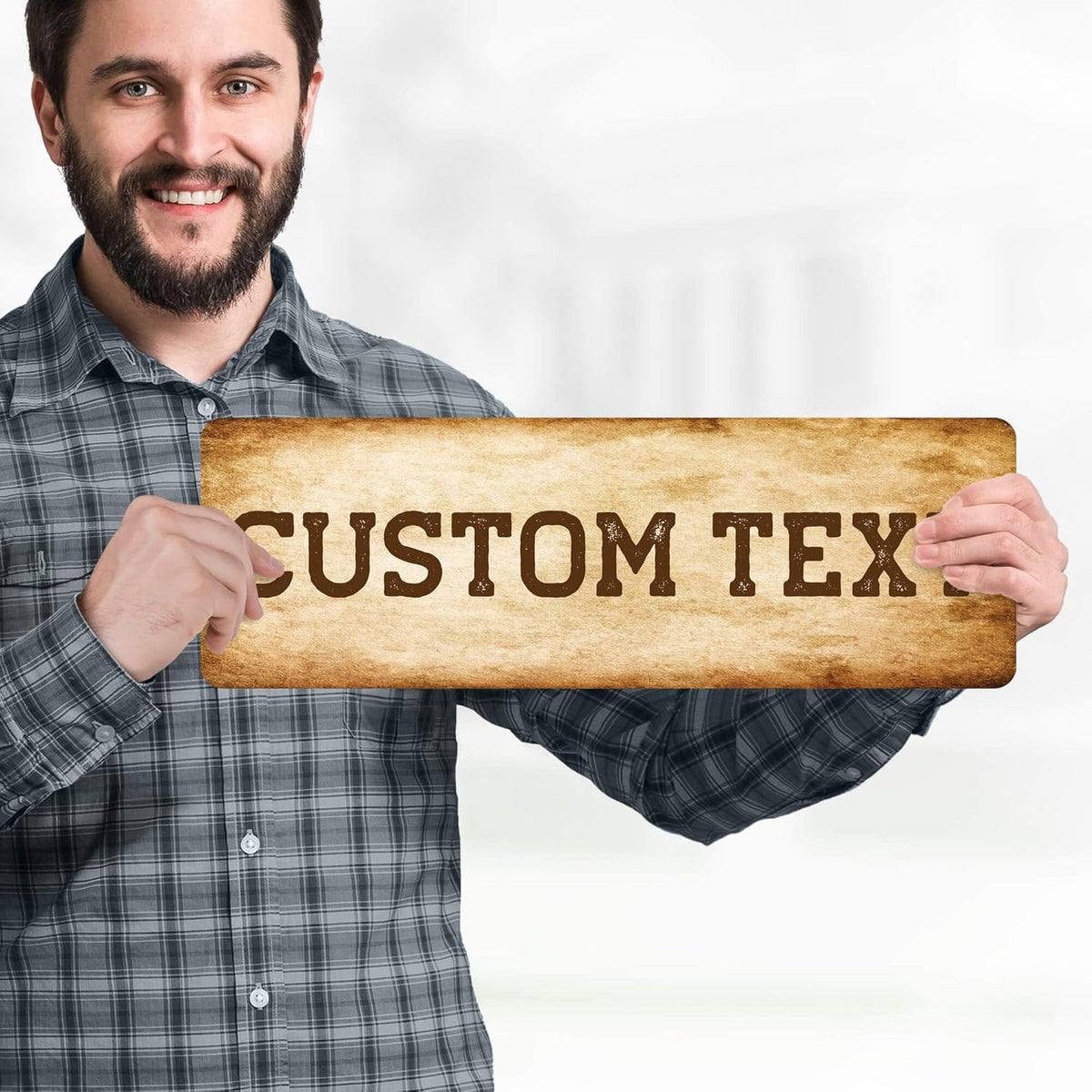 Custom Sign, Custom Street Sign, 11 Font Colors, 13 Font Styles, 4 Hole Options, 22 Sizes, 6x18