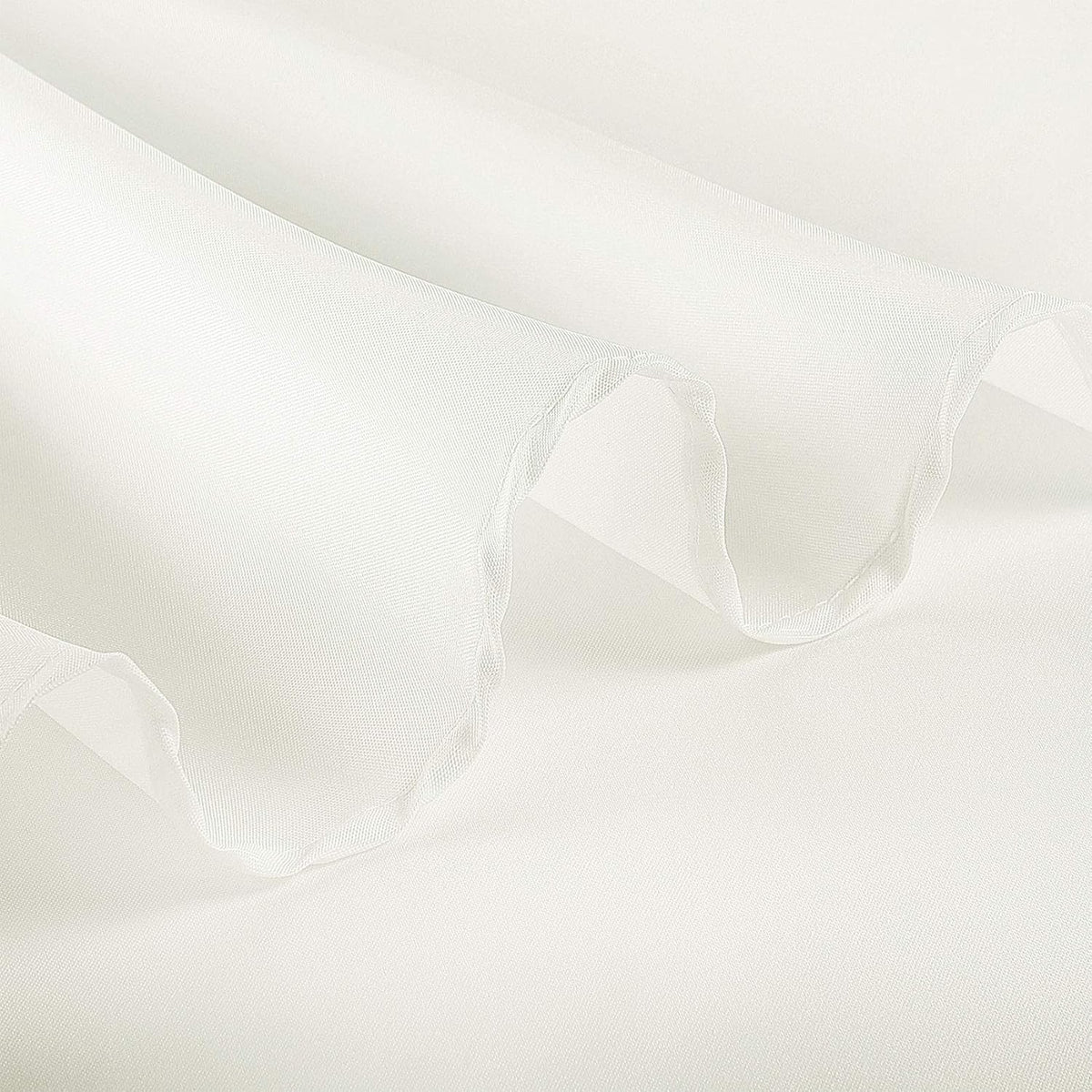 Ascoza 2pack 60 Inch Ivory Rectangular Tablecloth in Polyester Fabric for