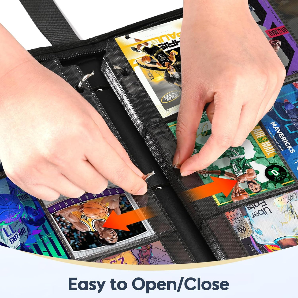 9 Pocket Card Binder, 900 Double Sided Pockets, PU Collection Binder for MTG, TCG, Sports Cards