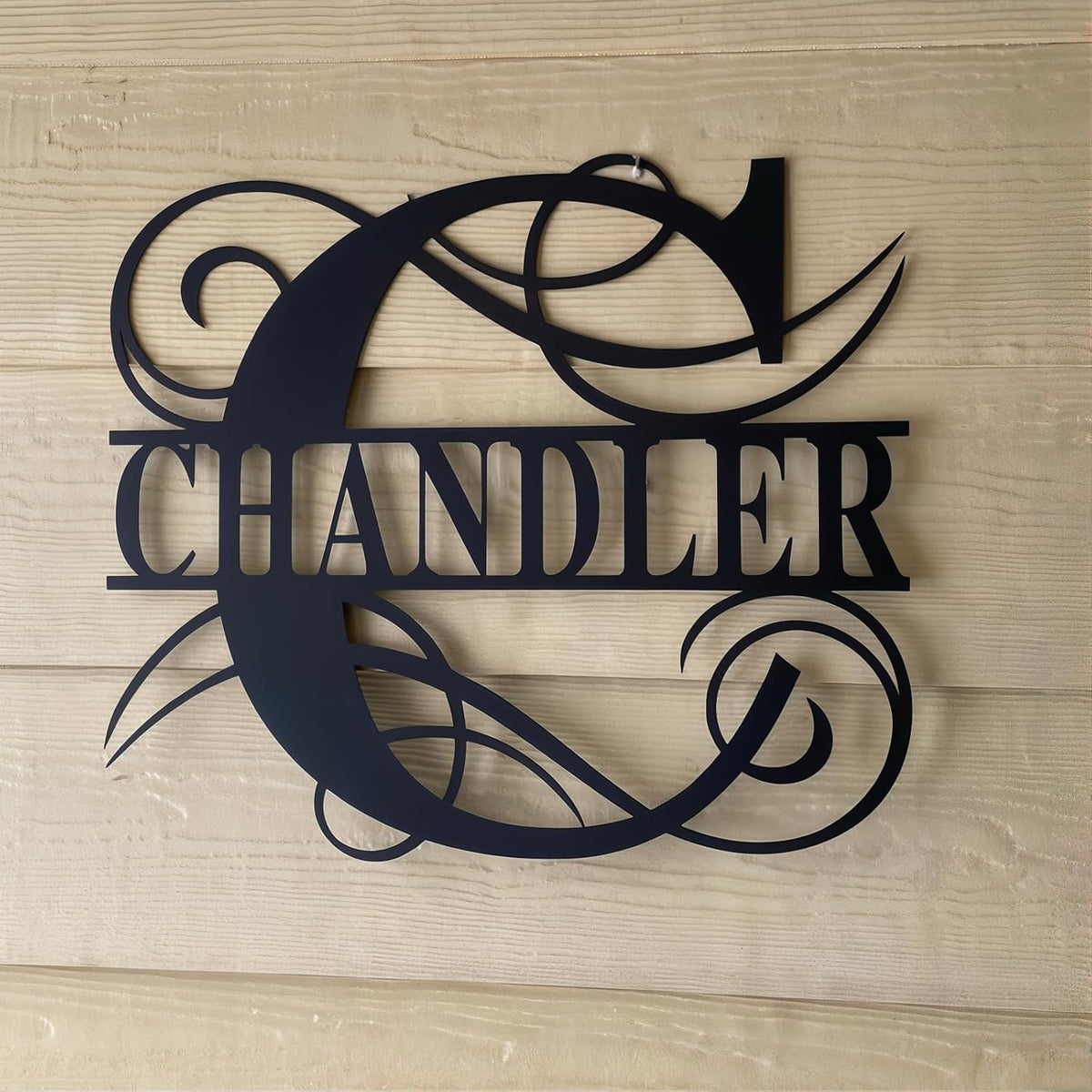 Personalized Metal Name Signs, Split Letter Monogram Wall Decor, Custom Last Name Sign, Family Name