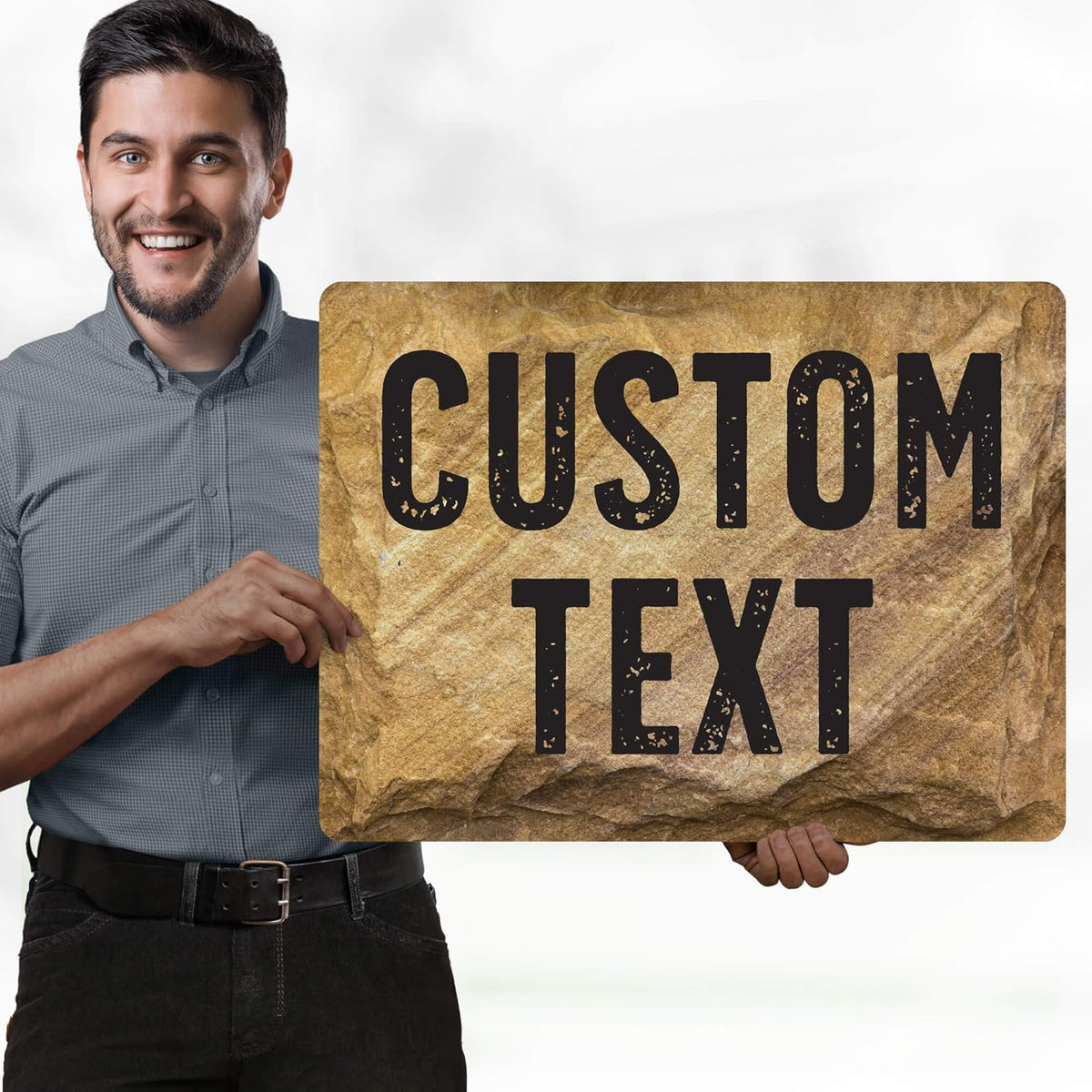 Custom Sign, Custom Street Sign, 11 Font Colors, 13 Font Styles, 4 Hole Options, 22 Sizes, 18x24