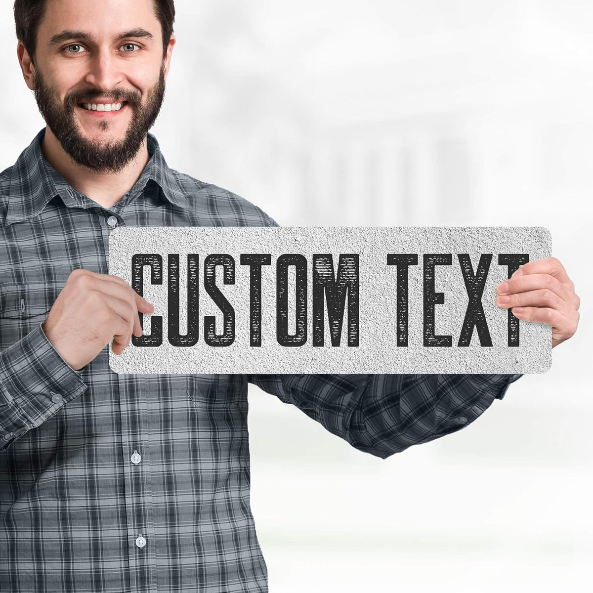 Custom Sign, Custom Street Sign, 11 Font Colors, 13 Font Styles, 4 Hole Options, 22 Sizes, 6x18