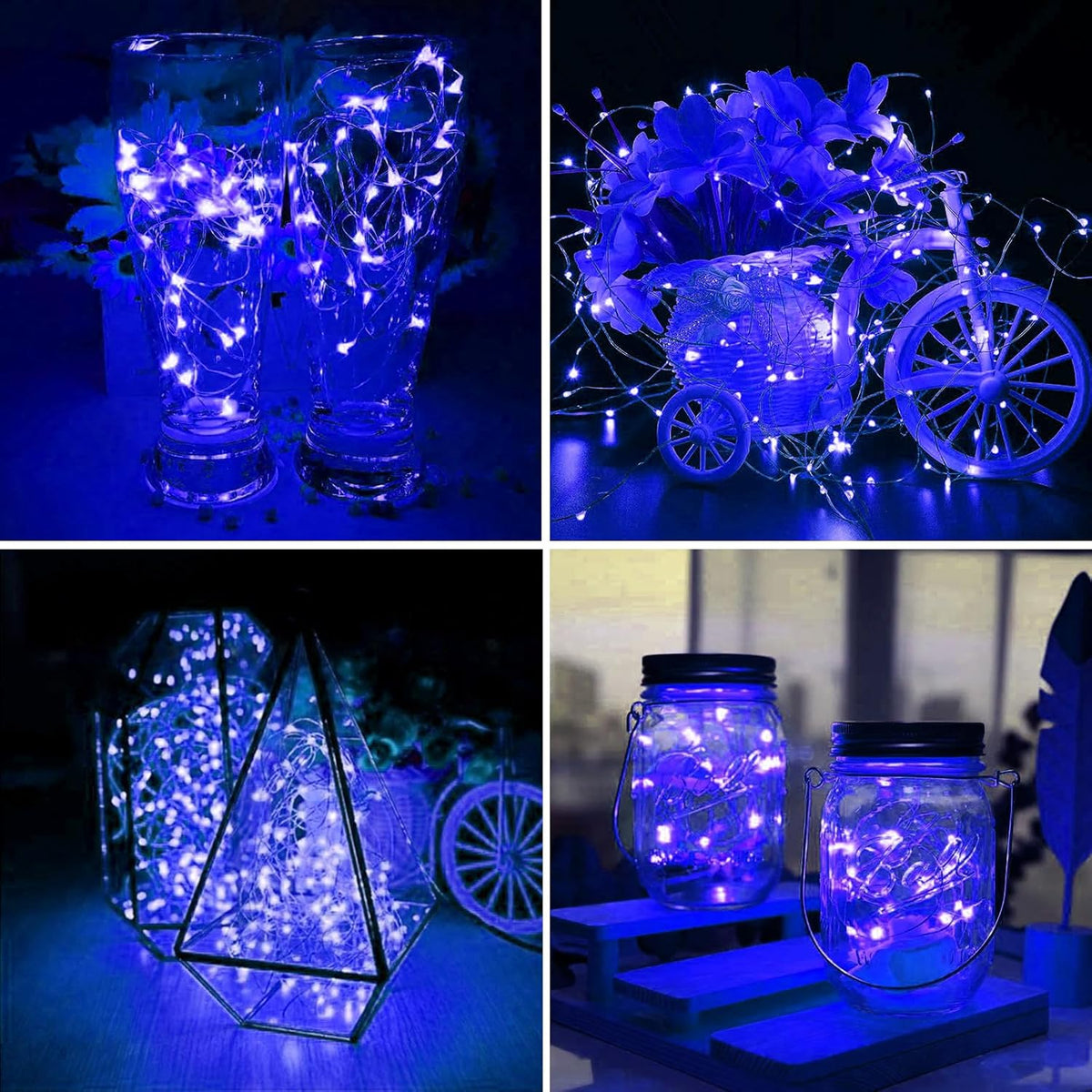 ZGWJ 100 Pack Fairy Lights Battery Operated, 7ft 20 Mini LED Fairy String Lights Silver Wire 3