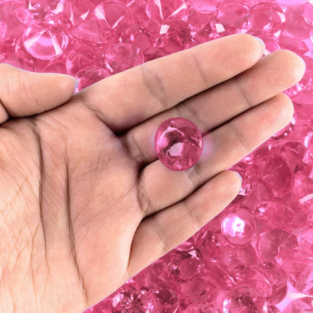 Super Z Outlet Acrylic Color Faux Round Diamond Crystals Treasure Gems for Table Scatters, Vase