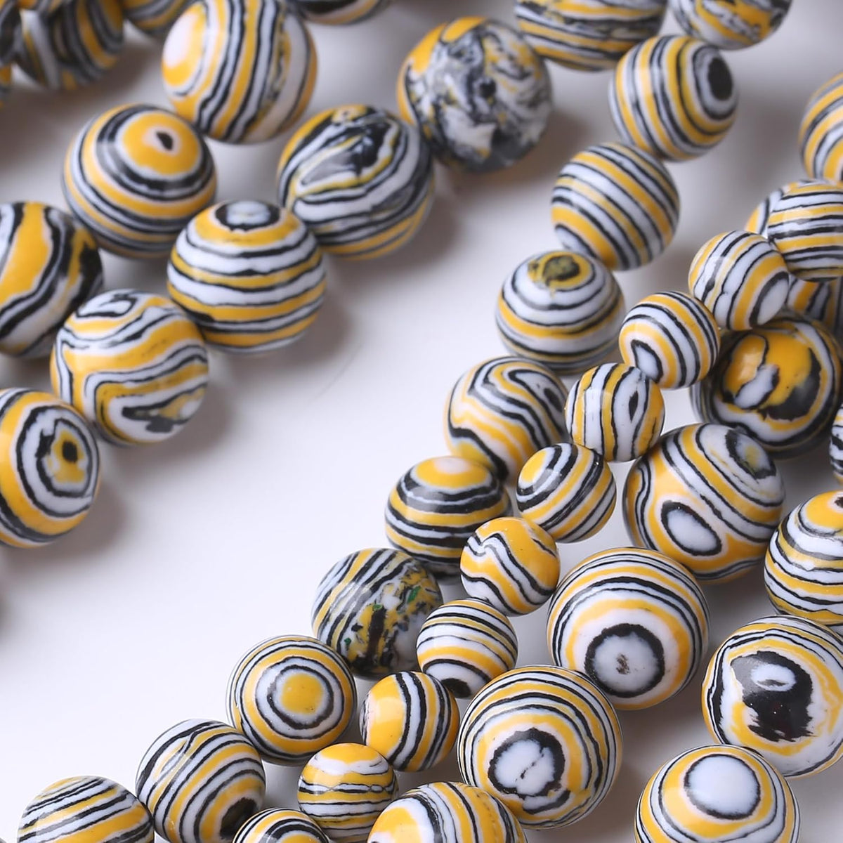 Yellow Peacock Turquoise Stone Beads Gemstone Round Crystal Energy Jade Beads Stone Beads for