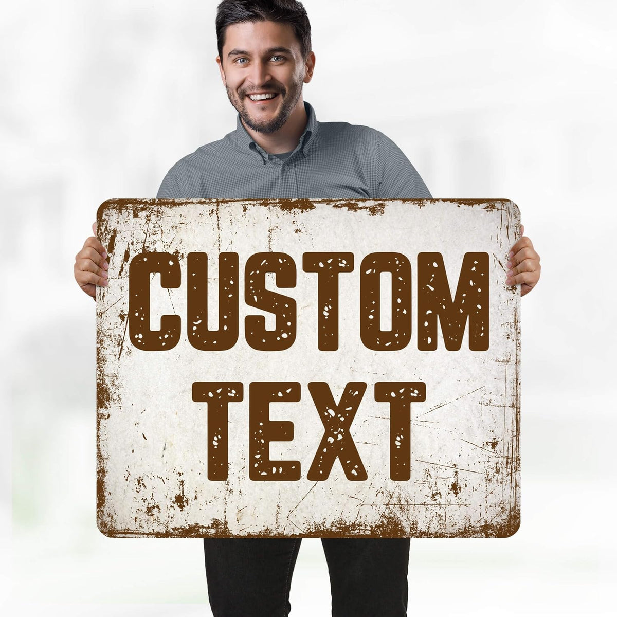 Custom Sign, Custom Street Sign, 11 Font Colors, 13 Font Styles, 4 Hole Options, 22 Sizes, 24x30