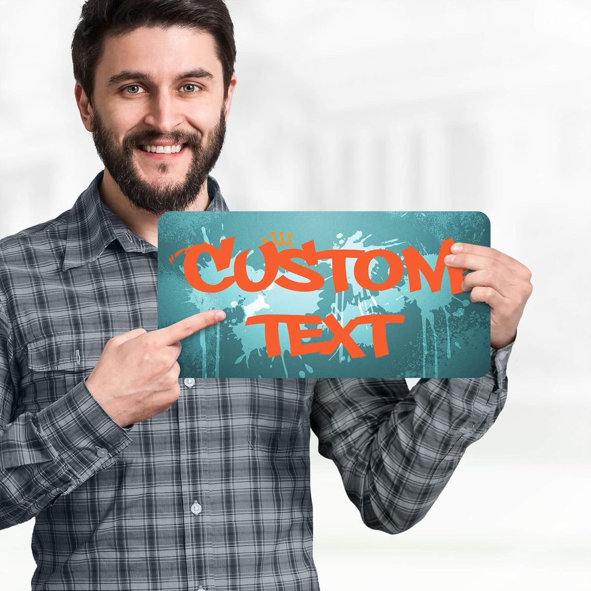 Custom Sign, Custom Street Sign, 11 Font Colors, 13 Font Styles, 4 Hole Options, 22 Sizes, 6x12