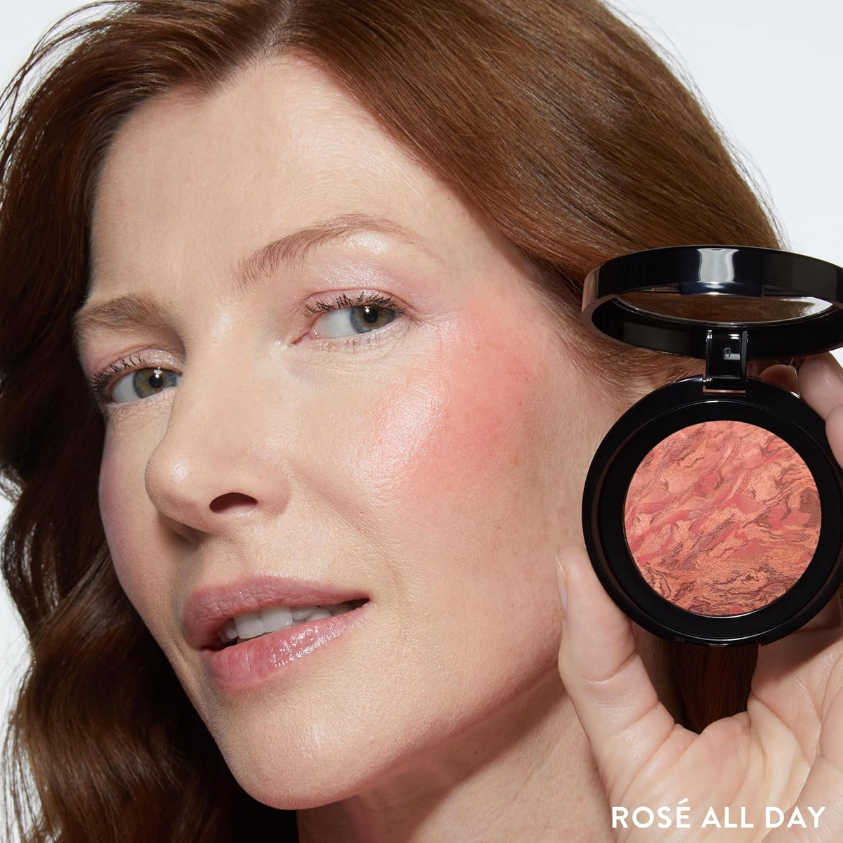 LAURA GELLER NEW YORK Baked Blush-n-Brighten Marbleized Blush for Cheeks - Rosé All Day - Natural