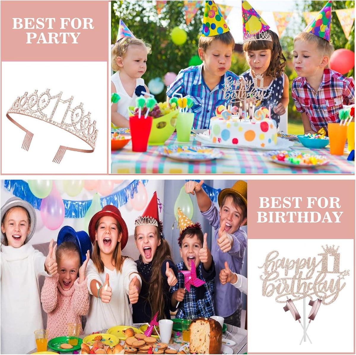 11th Birthday Decorations for Girl with Sash and Tiara, Numeral Candle and Cake Topper, 11 Year Old