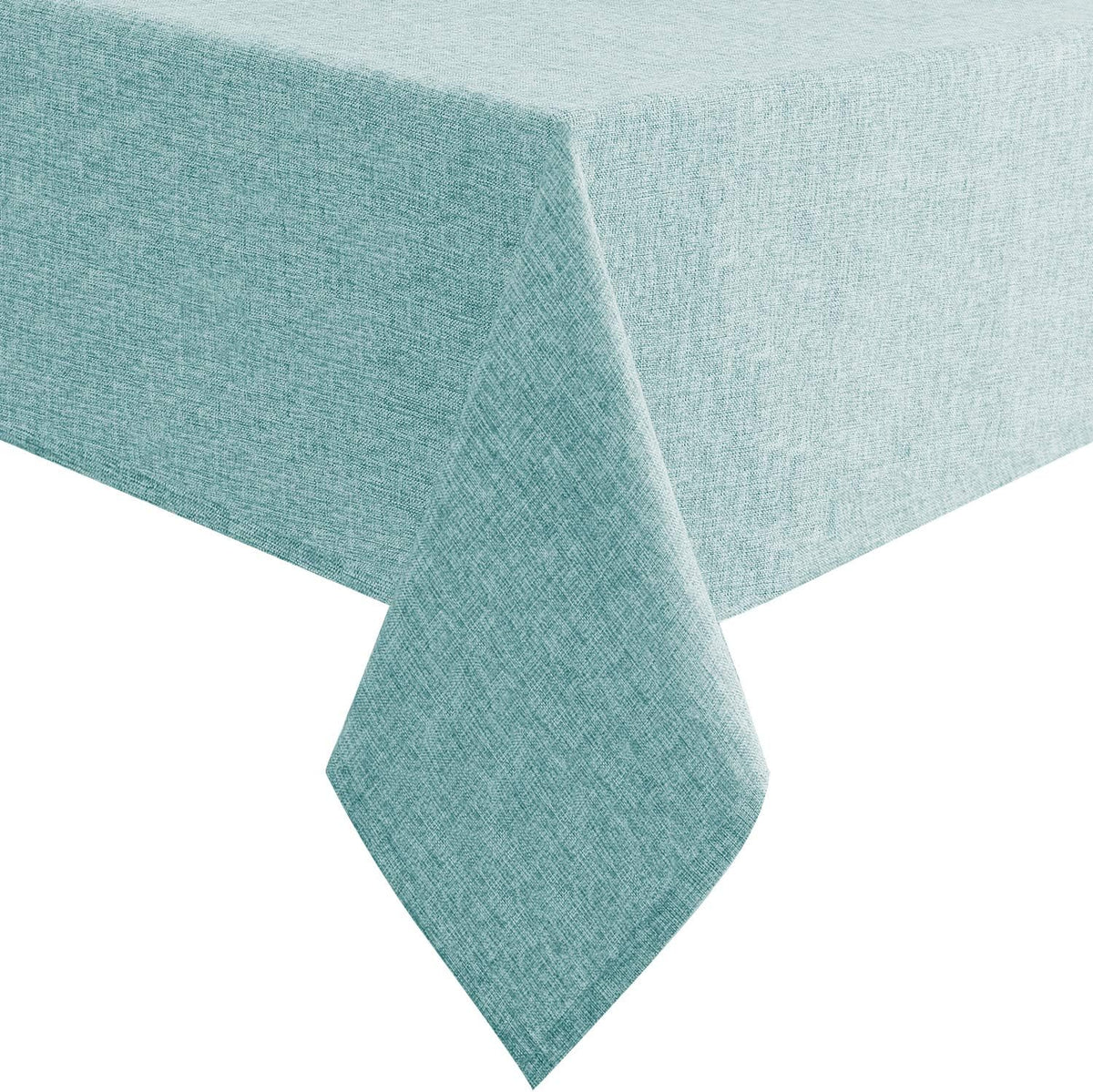 Hiasan Faux Linen Rectangle Tablecloth - Wrinkle and Stain Resistant Washable Table Cloth for