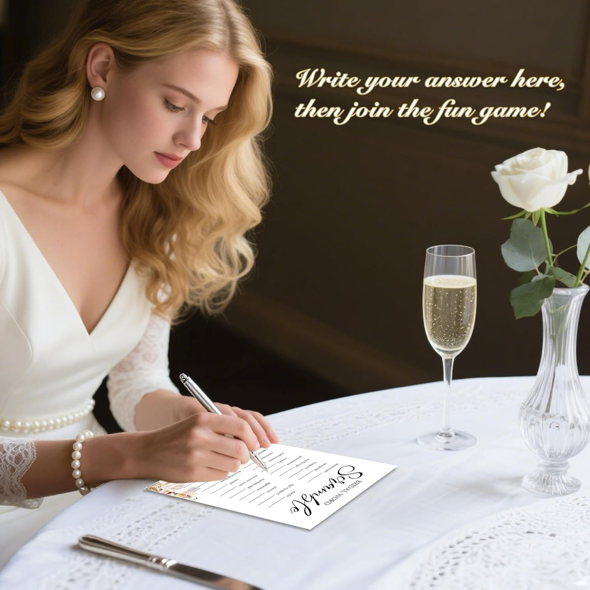 Fall Bridal Shower Games Cards, Bridal Scramble Wedding Bachelorette Party Games, Fall in Love