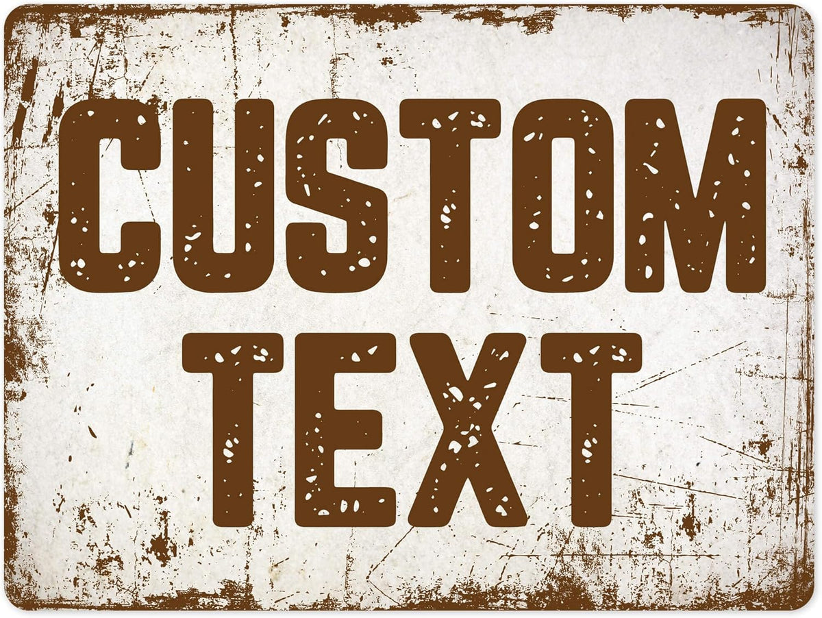 Custom Sign, Custom Street Sign, 11 Font Colors, 13 Font Styles, 4 Hole Options, 22 Sizes, 18x24