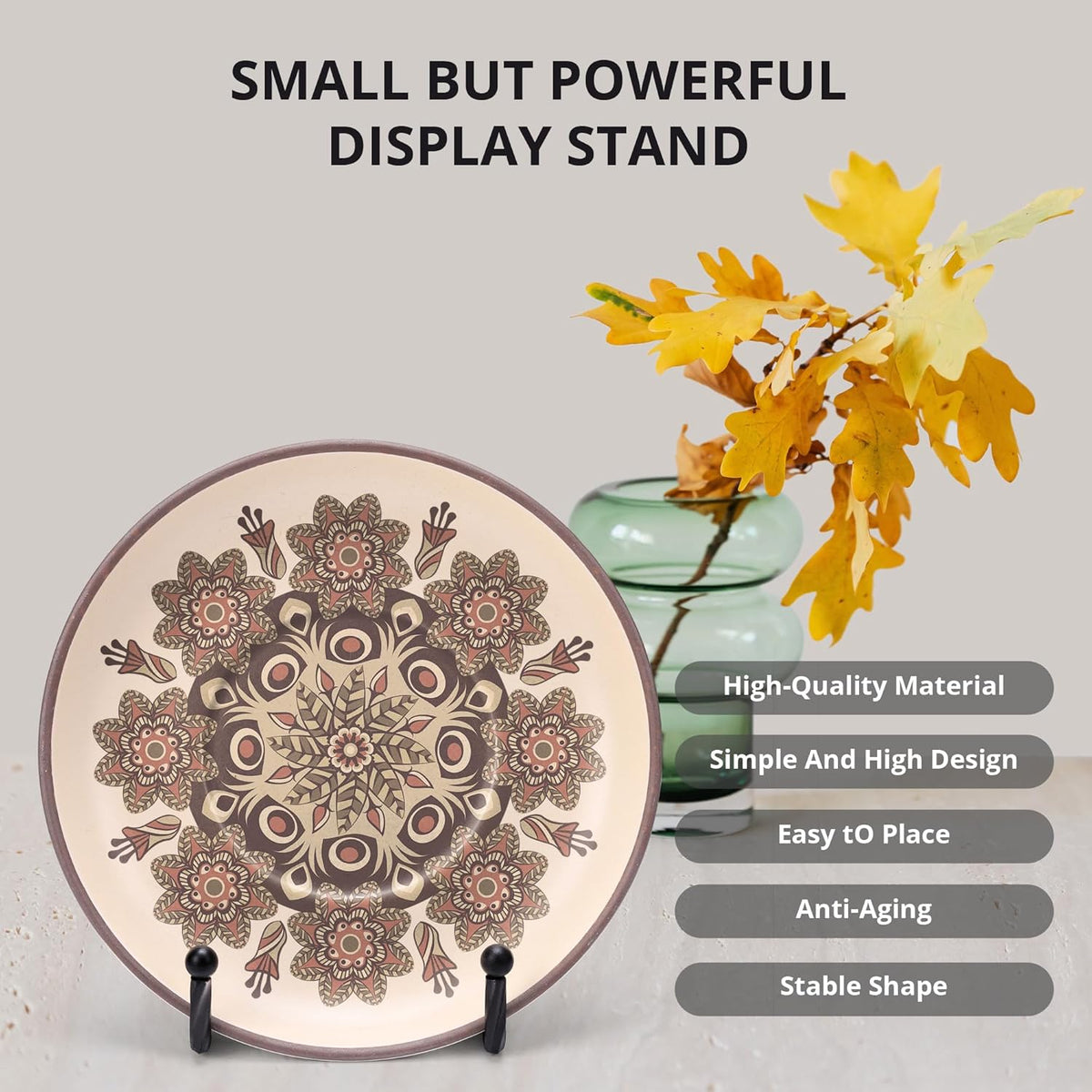 3 Pack 4.5inch YCLYC Picture Stands for Display, Black Metal Plate Stands for Display - Decorative