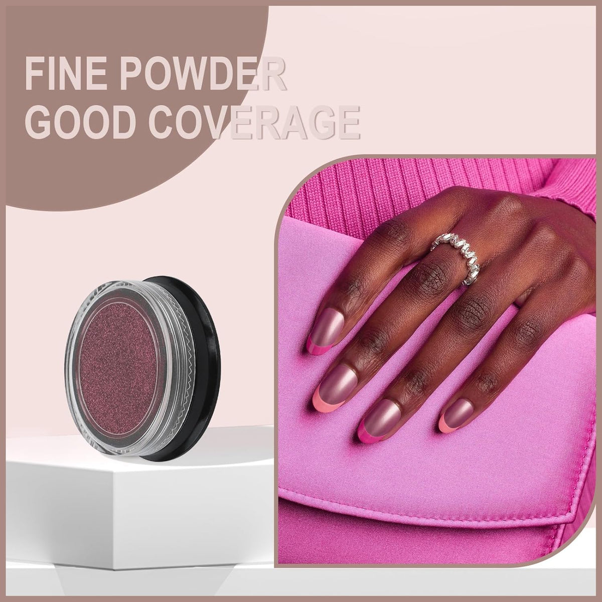 Artdone 16 Colors Chrome Nail Powder, Iridescent Aurora Powder Metallic Mirror Effect Pigment