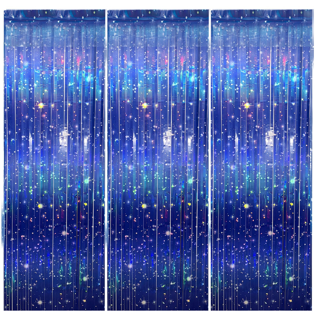 Vagilelf 3 PCS Galaxy Foil Backdrop for Space Themed Party Decorations