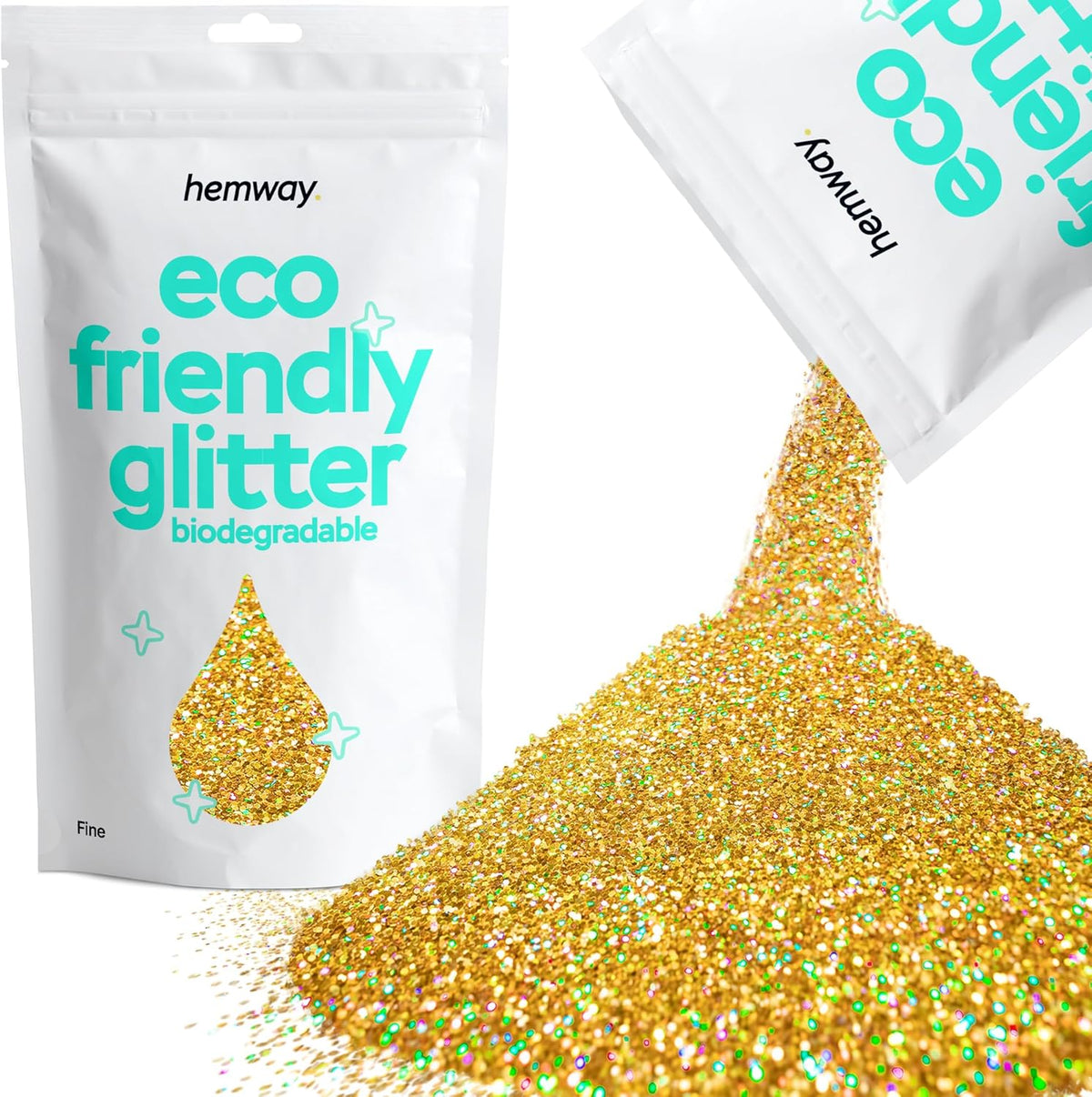 Hemway Biodegradable Glitter Eco Friendly - 100g/3.5oz Bio Cosmetic Safe Sparkle Vegan for Face