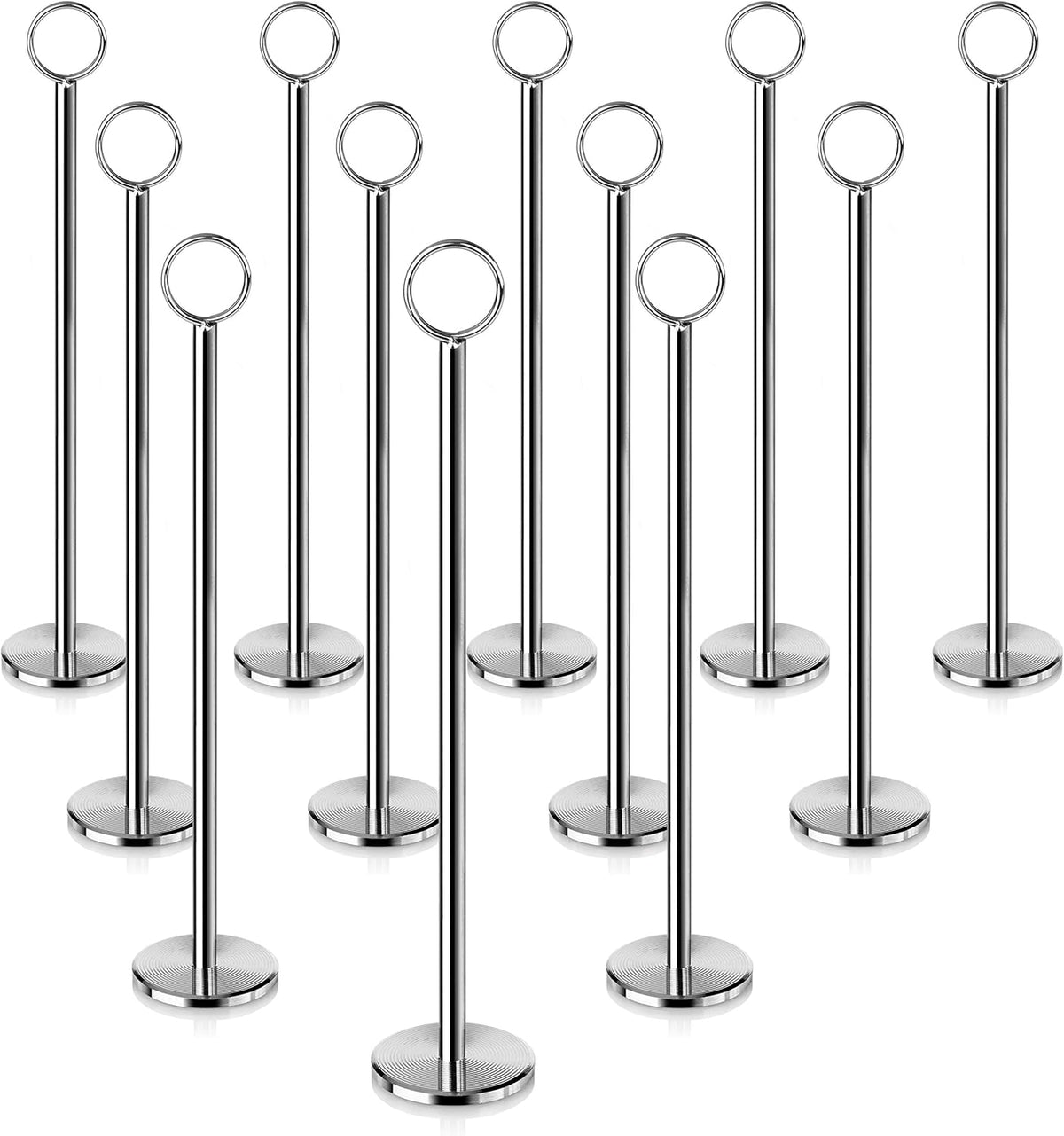 New Star Foodservice 23244 Ring-Clip Table Number Holder/Number Stand/Place Card Holder, 12-Inch