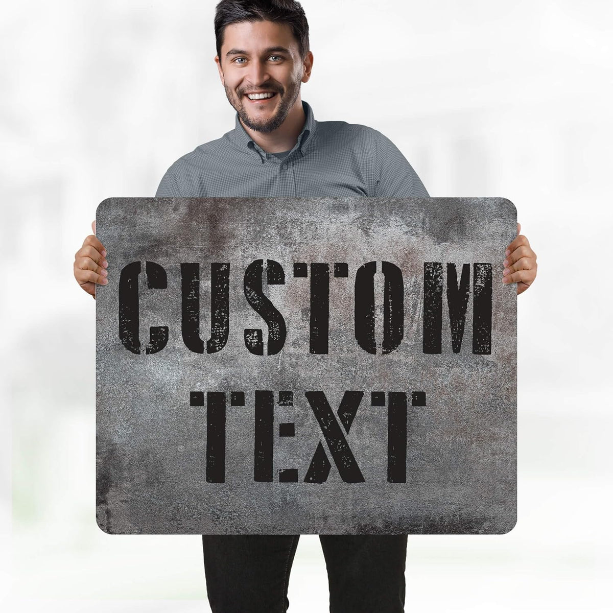 Custom Sign, Custom Street Sign, 11 Font Colors, 13 Font Styles, 4 Hole Options, 22 Sizes, 24x30