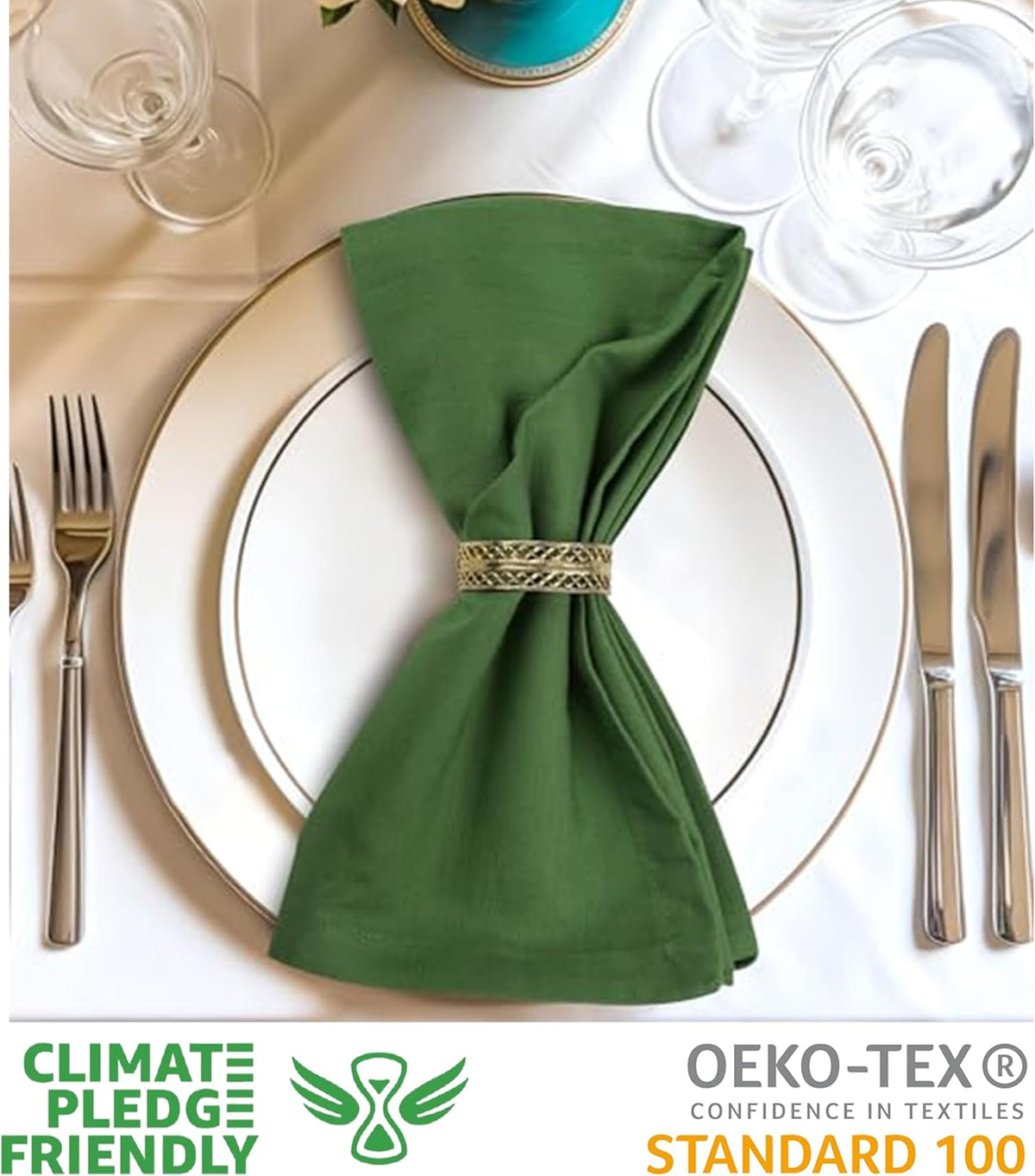 Urban Villa Easter Cloth Napkins 100% Cotton Slub Absorbent Dinner Napkins (Set of 12) Oversized