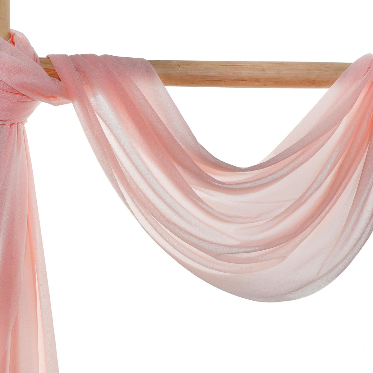 VDS Pack of 1 Panel (30 Inch X 30 Feet) Wedding Arch Draping Fabric Sheer Chiffon Fabric Drapery