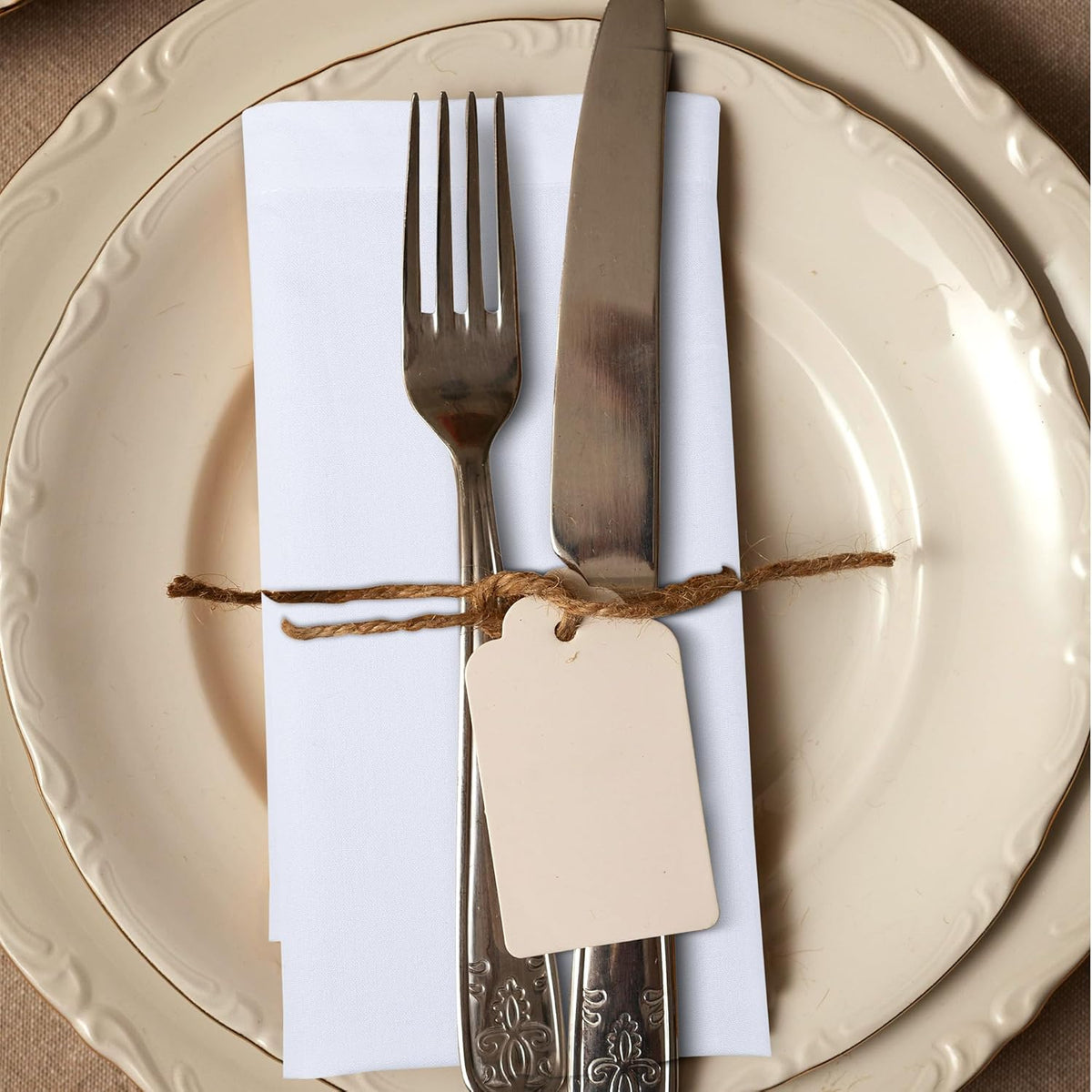 Urban Villa White Cloth Napkins Set of 12 100% Cotton Dinner Napkins Cloths Washable 20”x20”