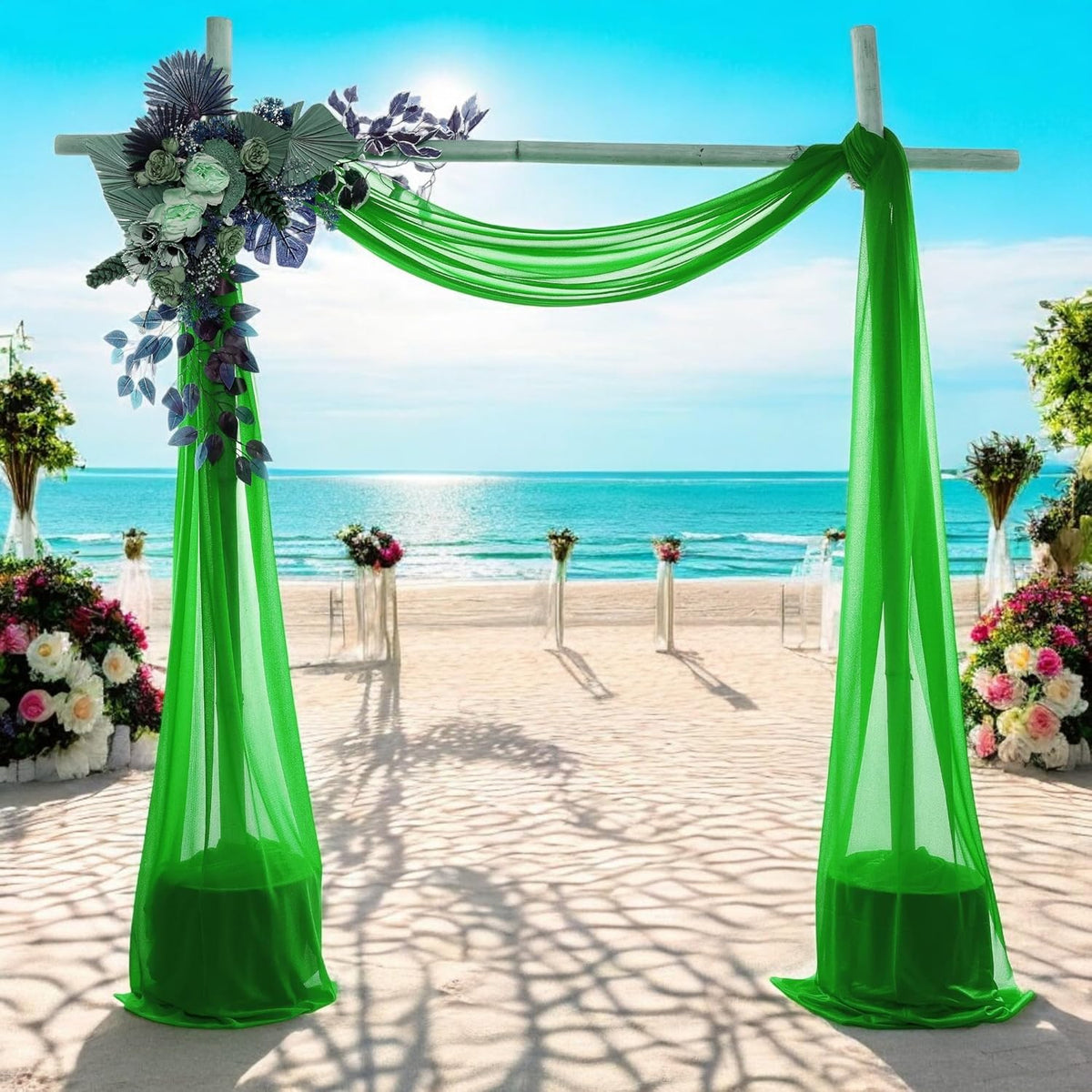 MDS Halloween Chiffon Draping Fabric - 1 Panel, 30" Wide x 40ft Long - Sheer Spooky Arbor & Canopy