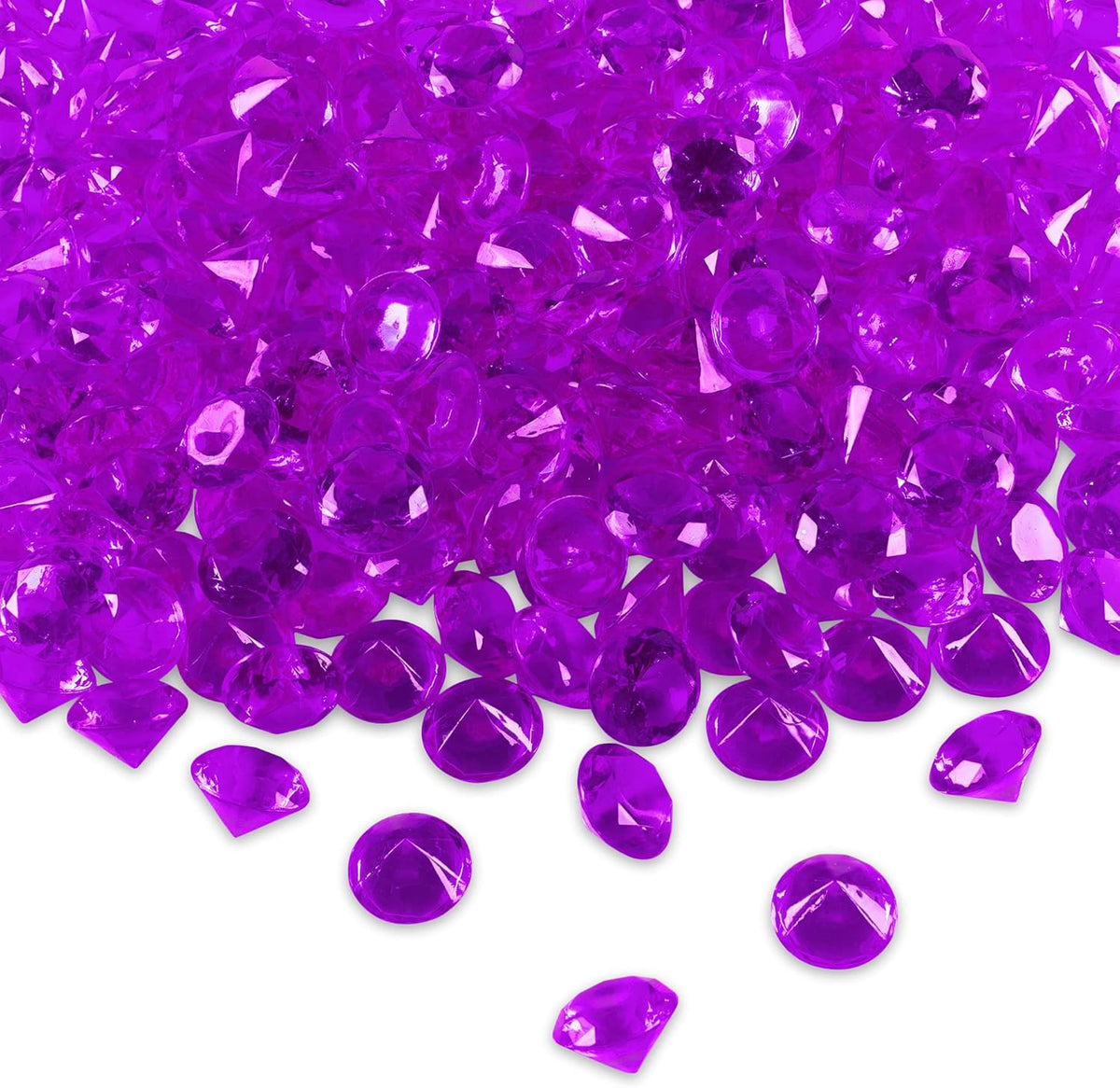 Super Z Outlet Acrylic Color Faux Round Diamond Crystals Treasure Gems for Table Scatters, Vase