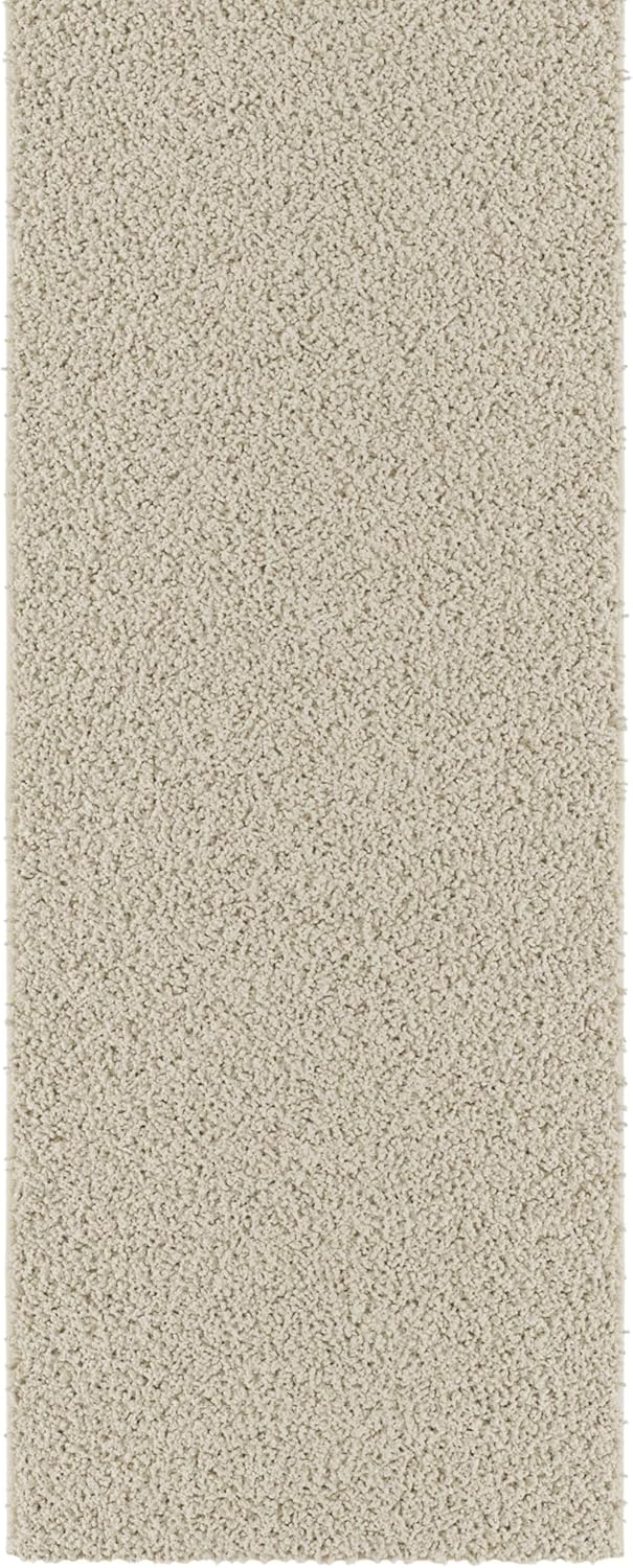 Ottomanson 3' x 20' Shaggy Runner Rug - Plush & Cozy Non-Slip Carpet for Bedroom, Living Room
